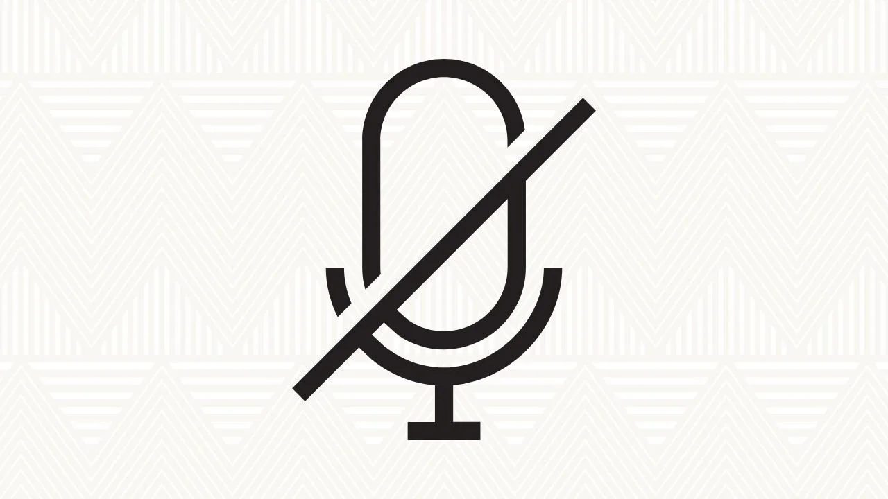 Muted microphone icon