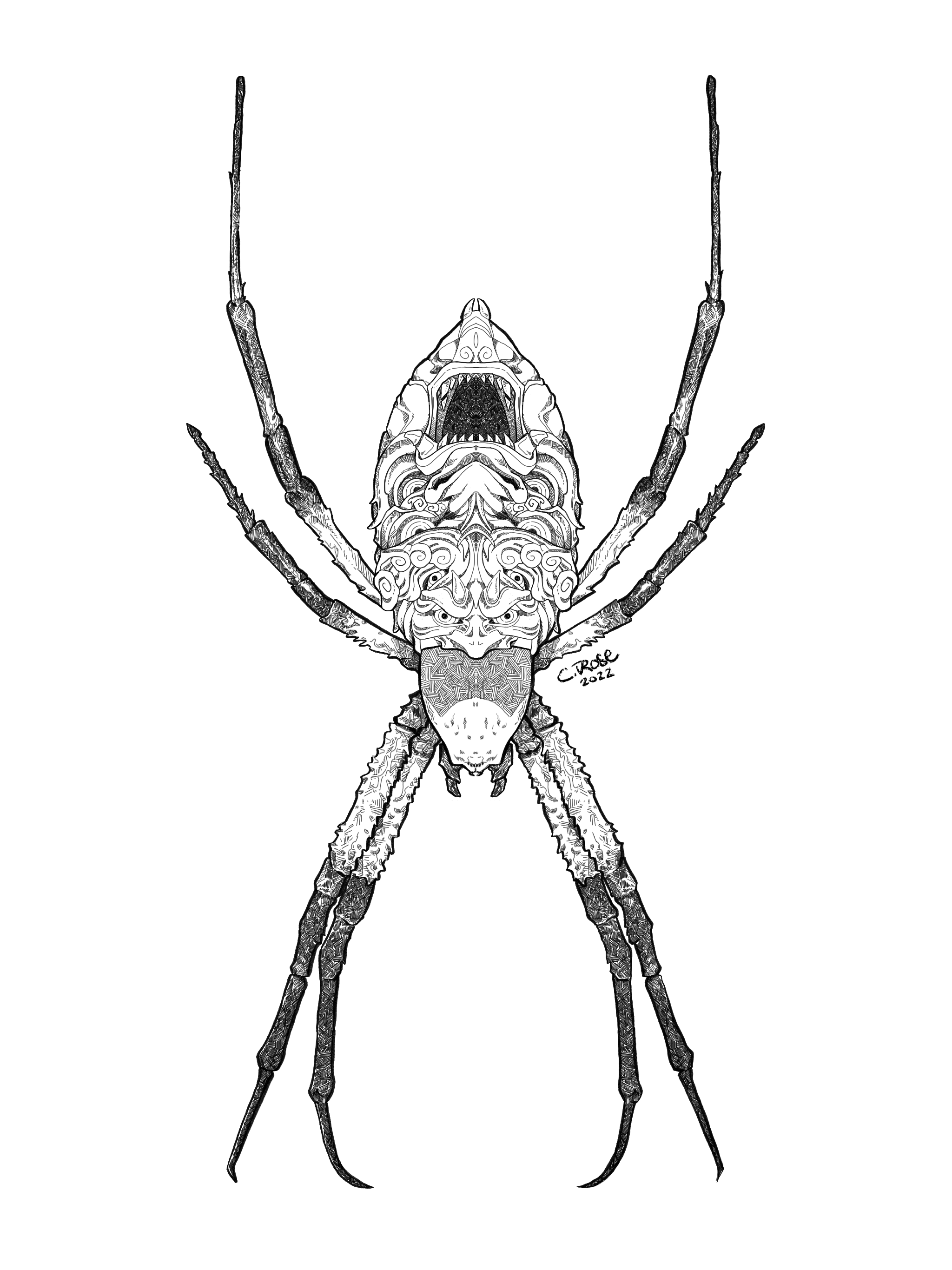 illustration-kabuki-bug-yellow-garden-spider.png