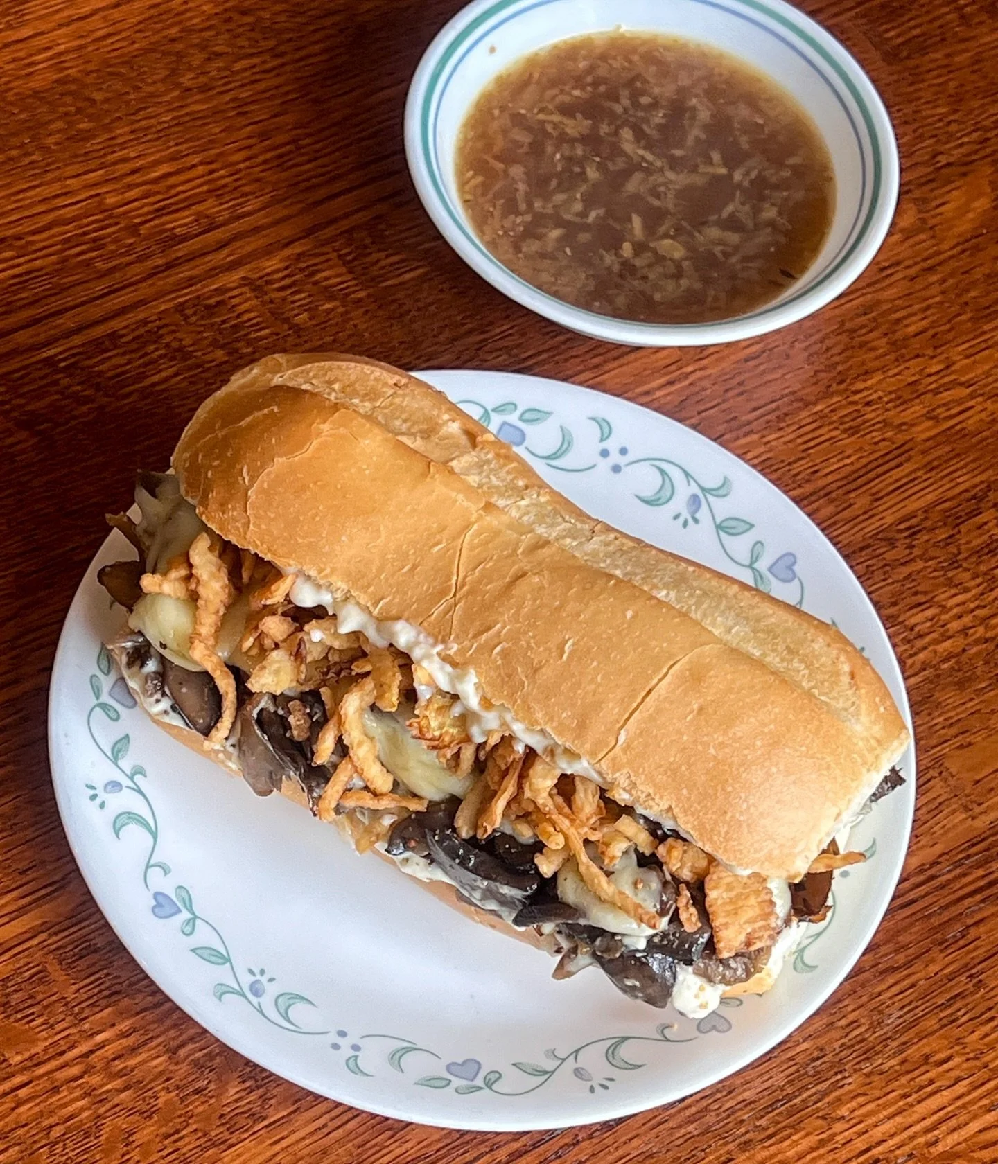 This isn&rsquo;t an April fools joke, put down your phone and get your booty over here for lunch. Mushroom Dip with Onion Jus hit the specials board! All the mushrooms, Swiss cheese, horseradish aioli &amp; crispy onions on a hoagie with a side of on
