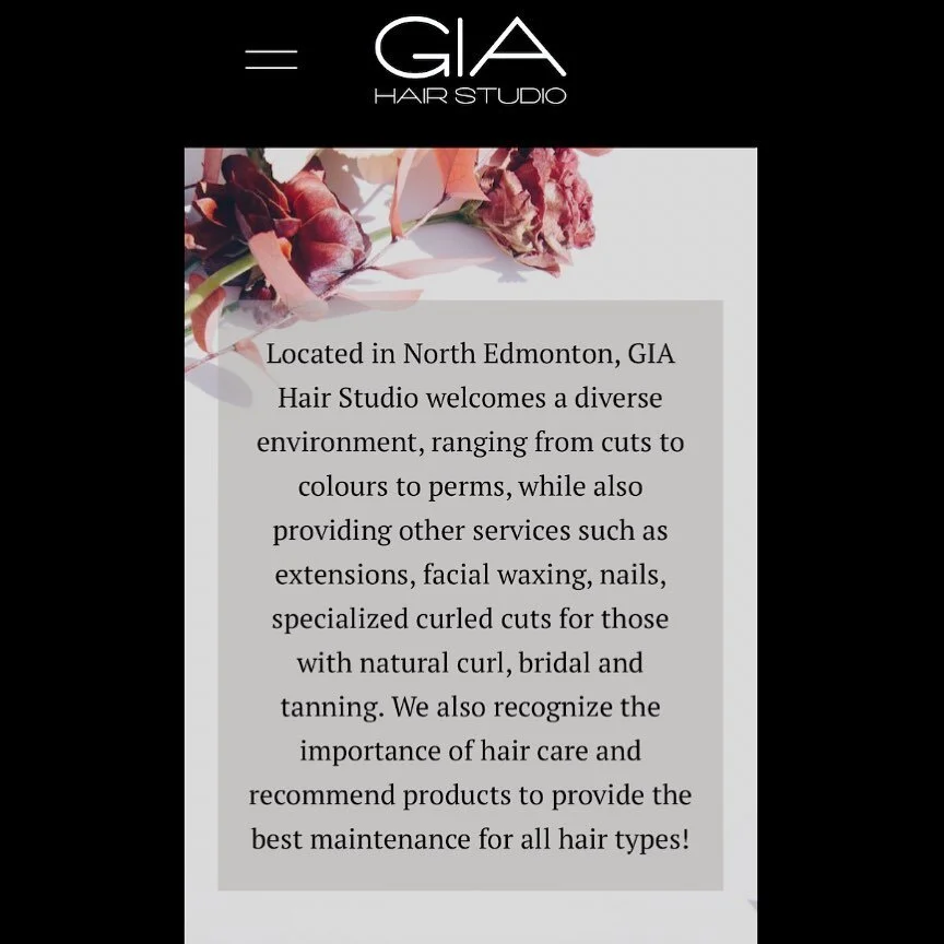 Check out our new  website !  giahairstudio.ca.