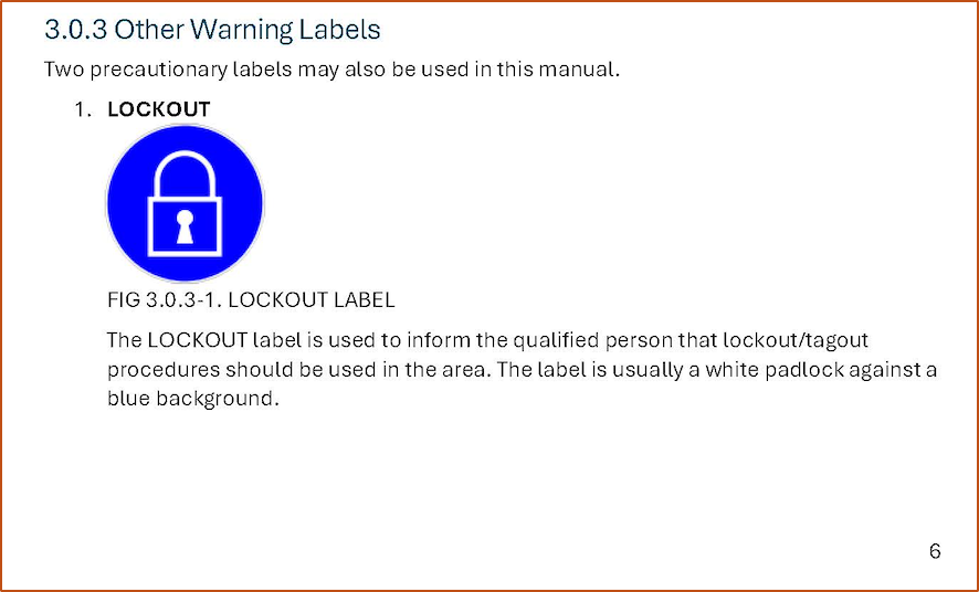 Caution Labels Page from PowerPanel Manual