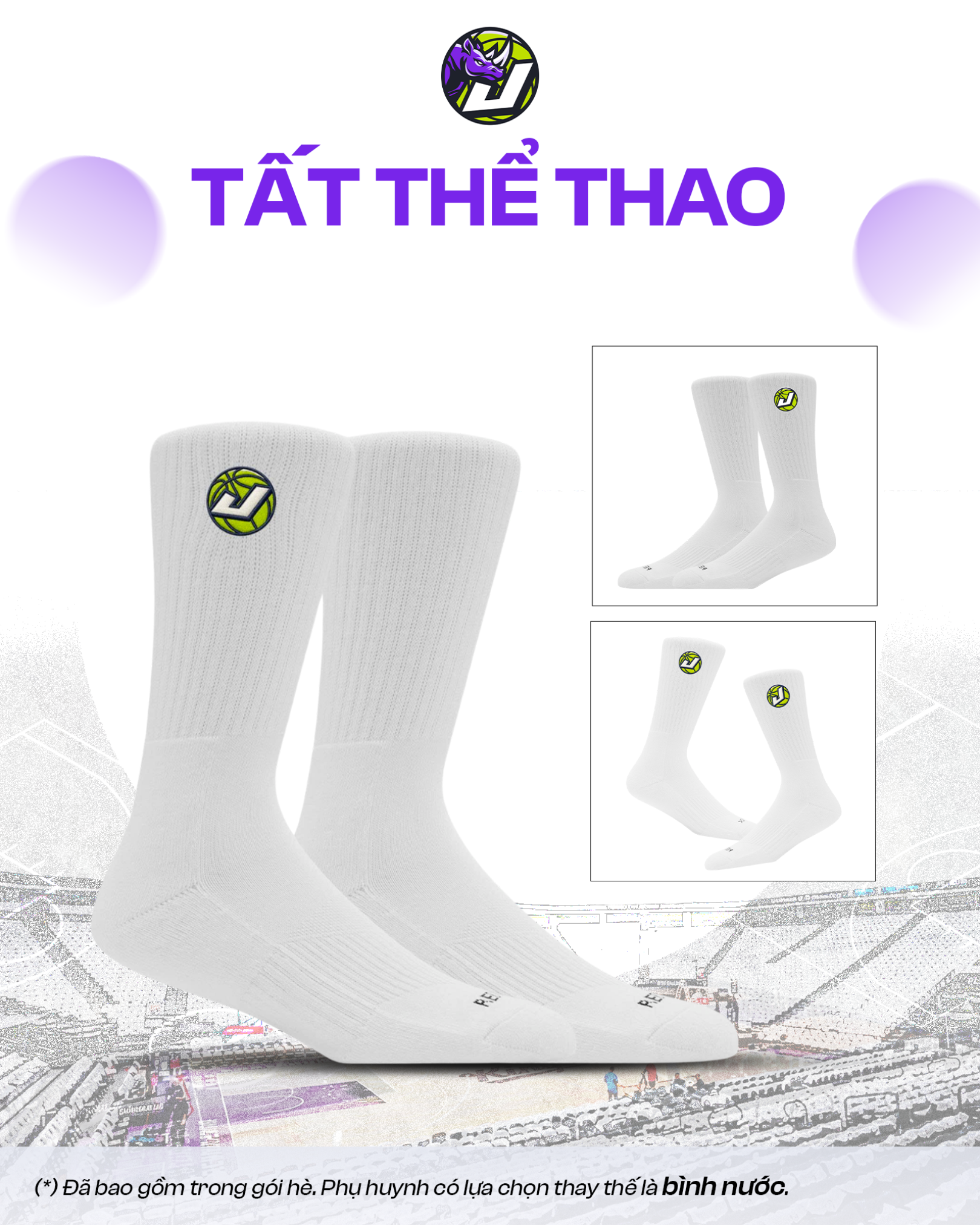 Tất bóng rổ cao cổ.
(Lựa chọn thay thế là Bình nước) | Trị giá 120.000đ