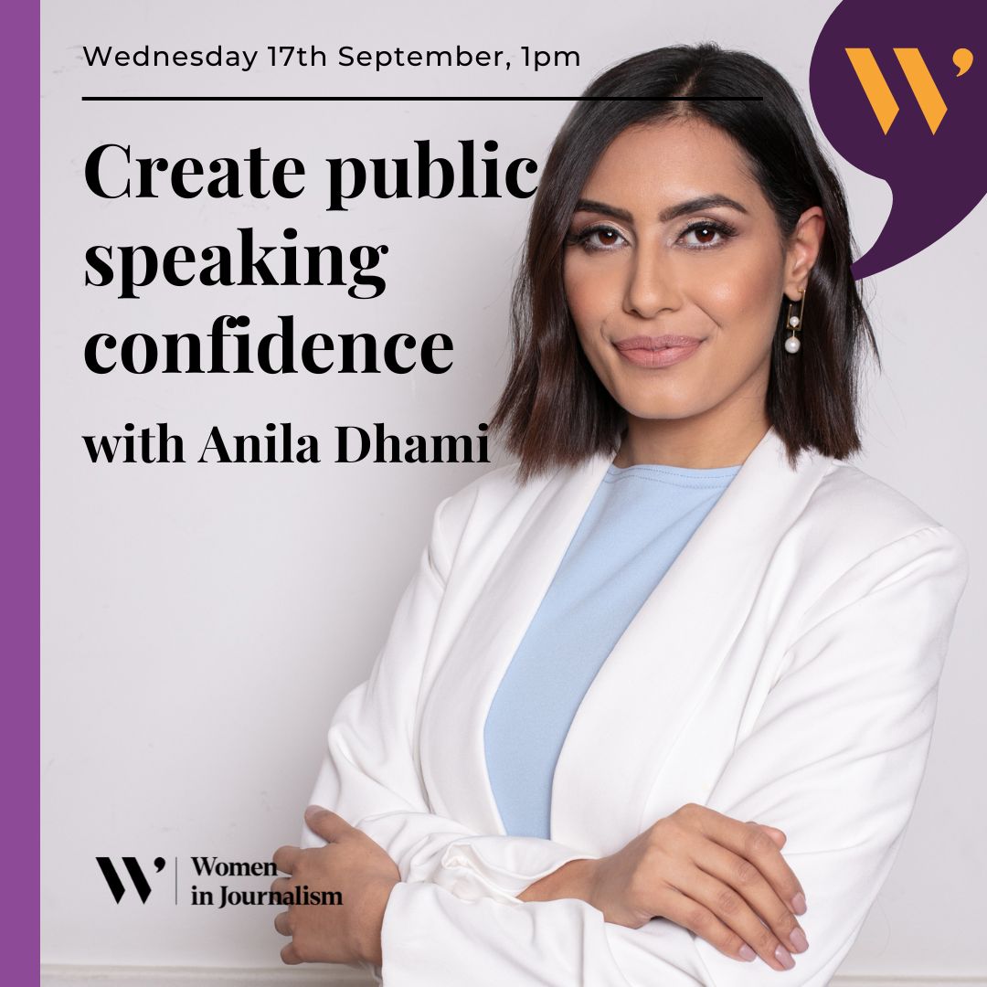 Create Public Speaking Confidence with award-winning journalist Anila Dhami