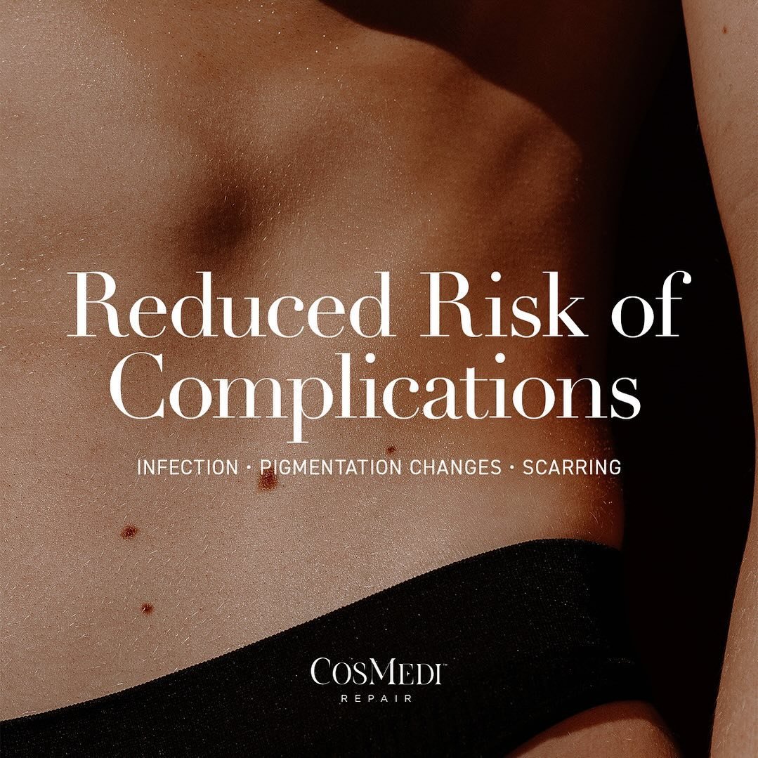 CosMedi Repair offers a comprehensive solution for reducing the risk of complications associated with various skin procedures. One of the primary concerns post-procedure is the risk of infection, which can lead to significant discomfort and delayed h