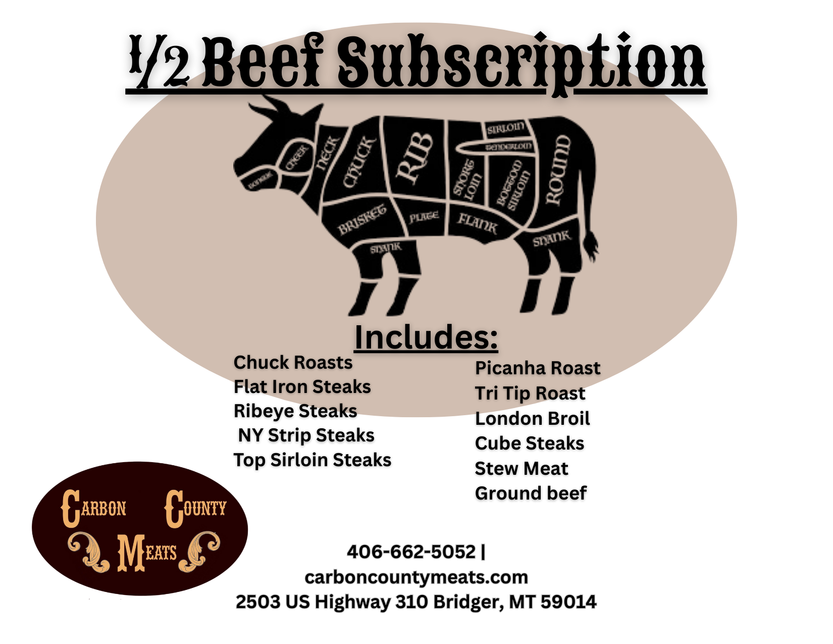 1/2 Beef Subscription- 12 Months