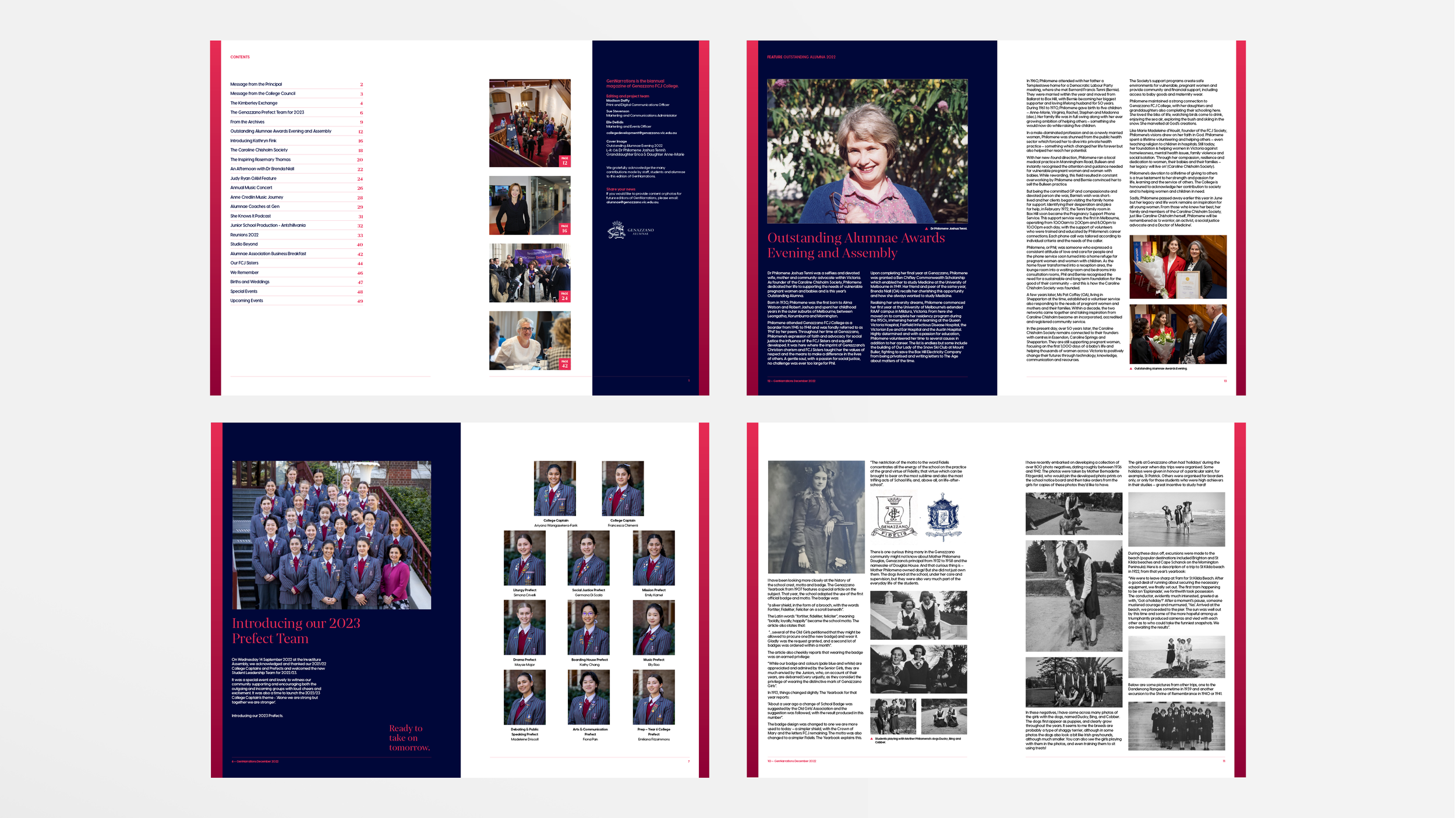 GenNarrations Bi annual magazine spreads by Madison Daffy