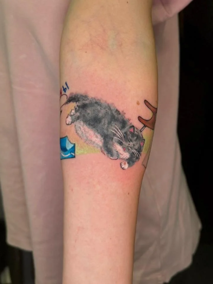 &bdquo;Katzenleben&ldquo; by Kirill
Er hat freie Termine vom 06.03 - 27.03 (Auch am Wochenende) 

#cattattoo #velten #oranienburg #hennigsdorf #comictattoo