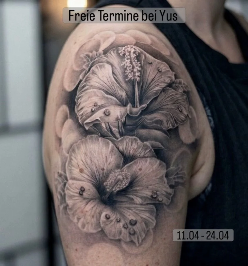 Wer seine Tattoos im zarten Stil bevorzugt, der bucht einen Termin bei Yus. Schreibt uns eine PN um einen Beratungstermin bei ihm zu reservieren 💚 11.04 - 24.04 von 11:00 - 20:00 Uhr (auch Sa/So)