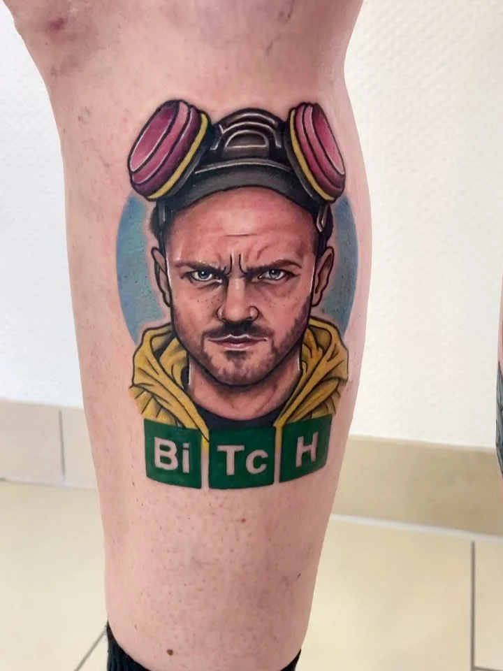 Pinkman and Walter (healed) by Ann 

#brakingbad #pinkman #breakinbadtattoo #pinkmantattoo
