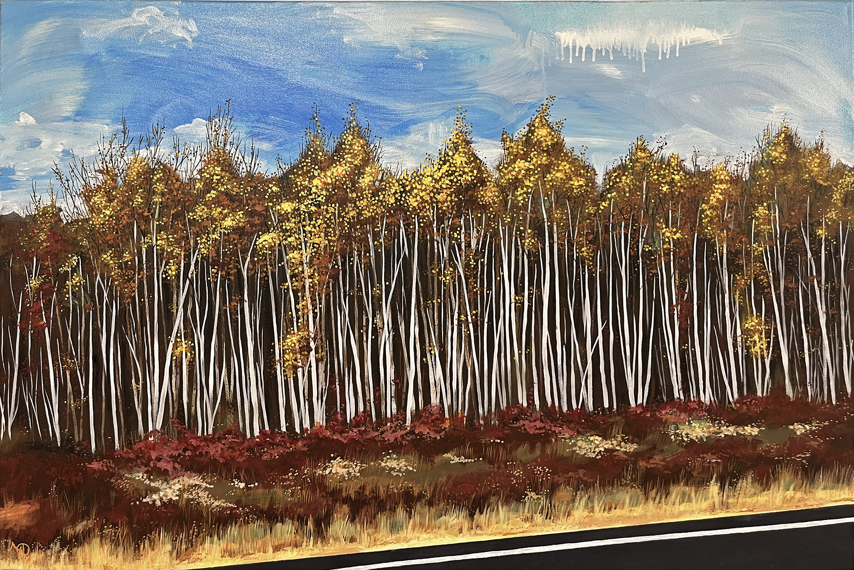  October Road  oil on canvas, 91x61cm