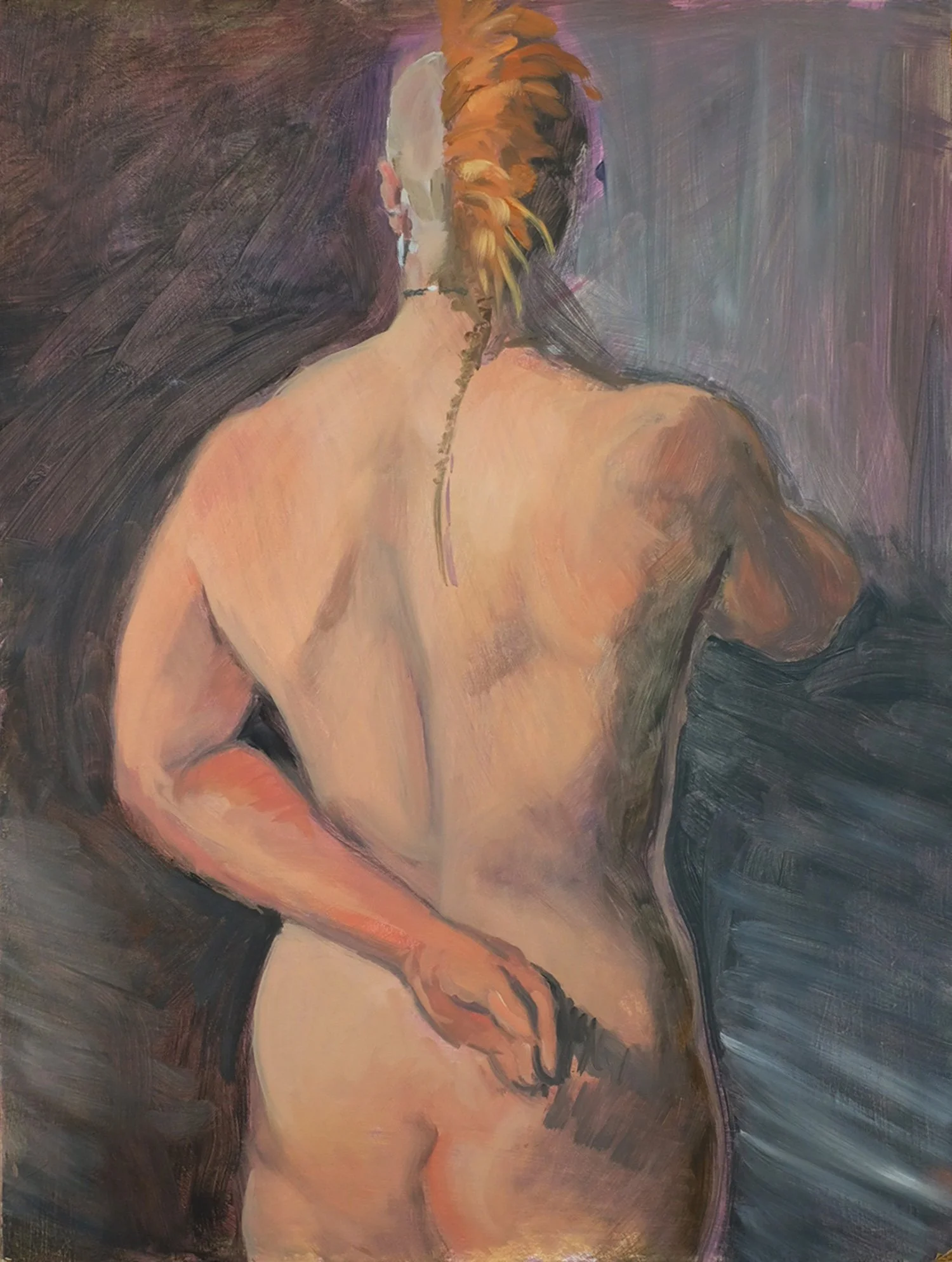 Mohawk,  oil on canvas board, 30x40cm