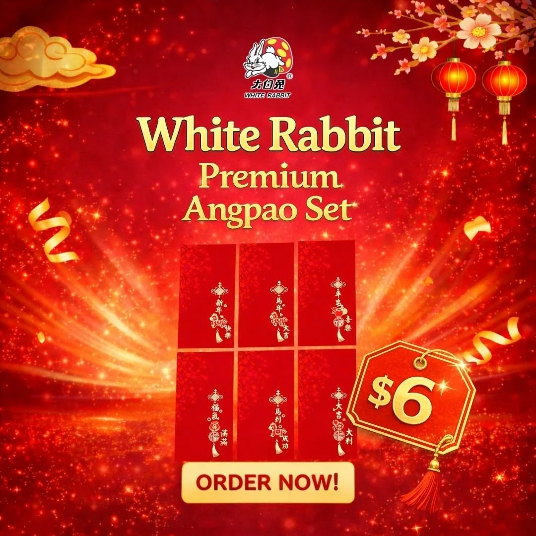 White Rabbit Premium Angpao Set – Chinese New Year Red Packets | CNY 2026