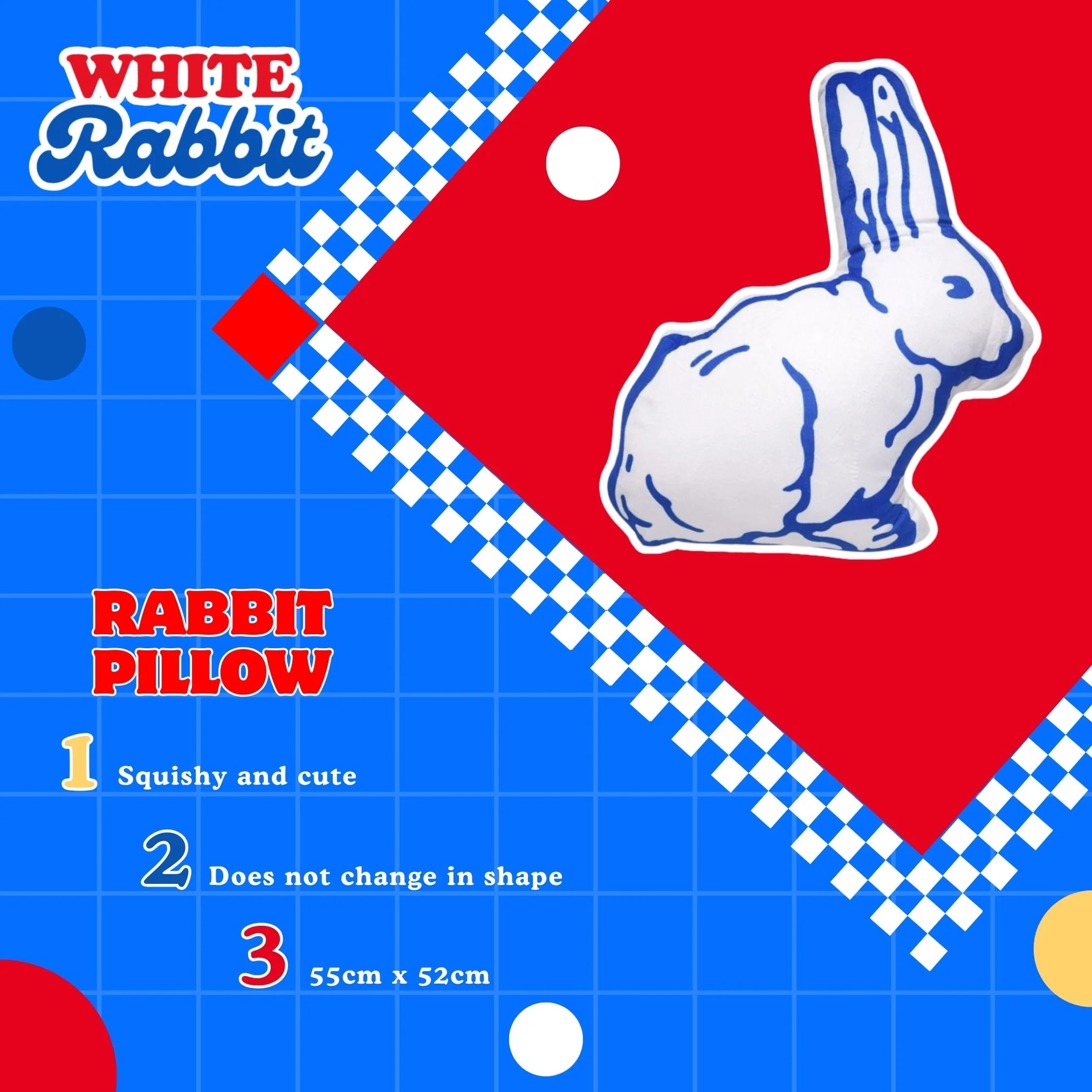 White Rabbit Pillow