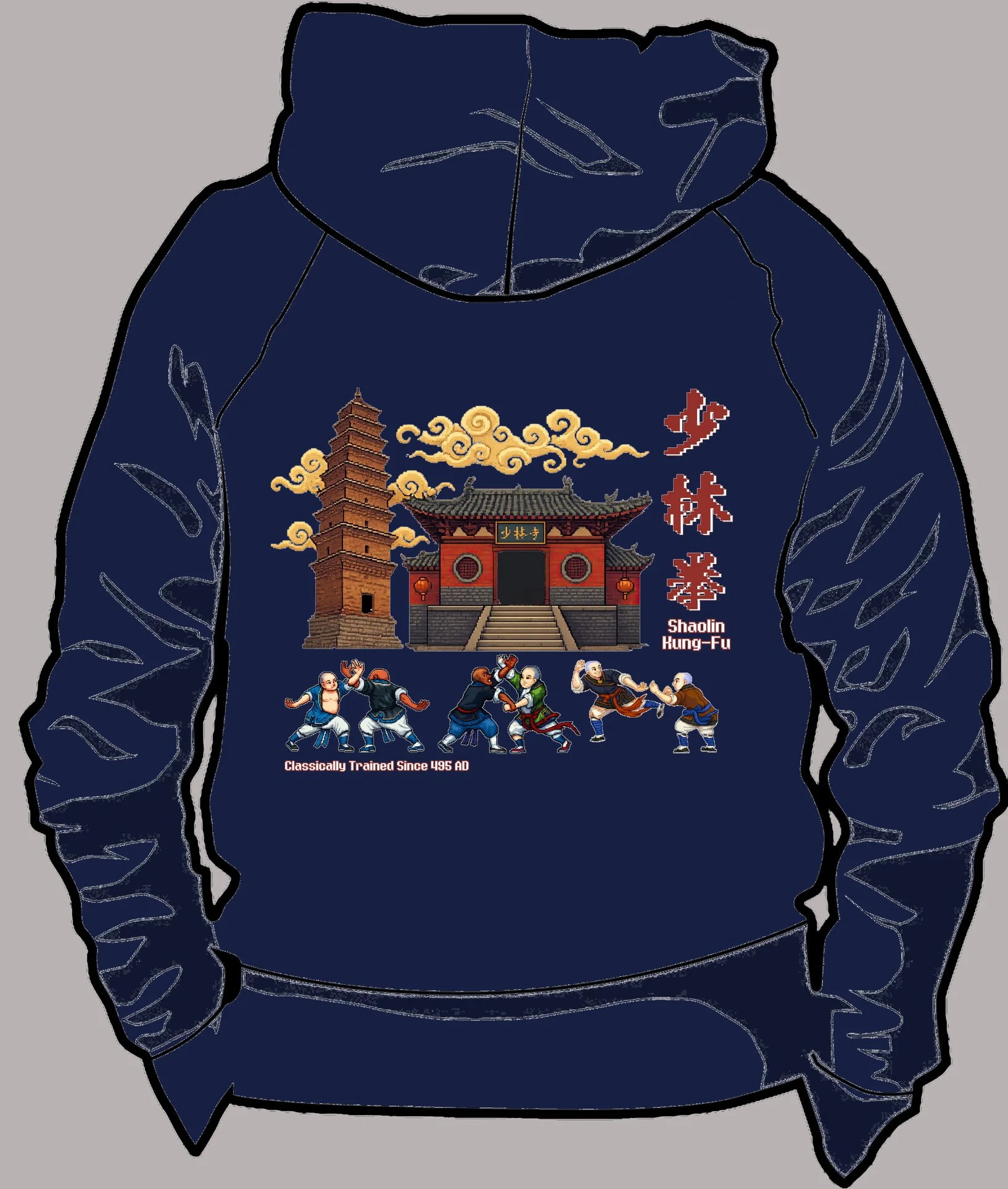 Shaolin Temple Motif Hoodie Navy Layout B.jpg