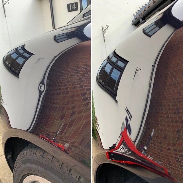 Aston Martin Vantage Rear Quarter Panel Dent Repair