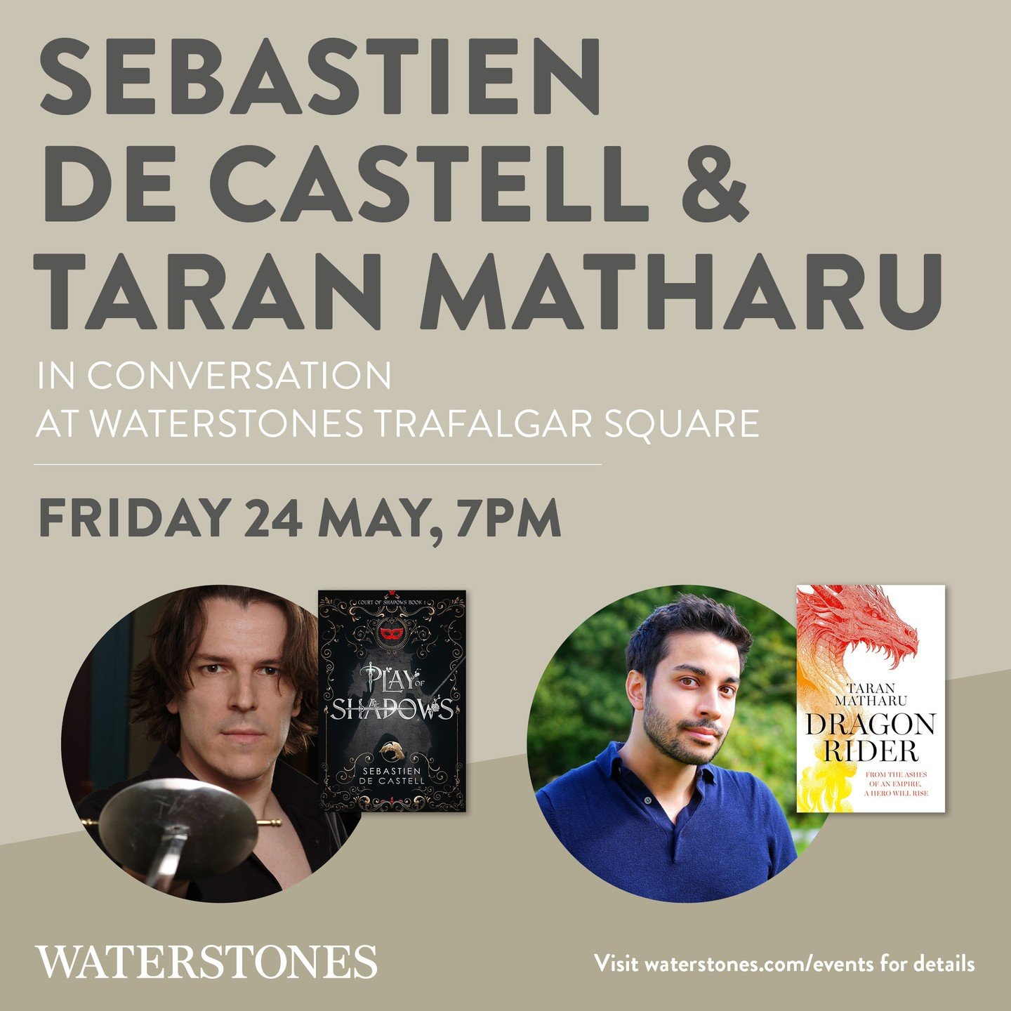 I'll be speaking and signing books in Waterstones Trafalgar on the 24th of May! I hope some of you can make it!