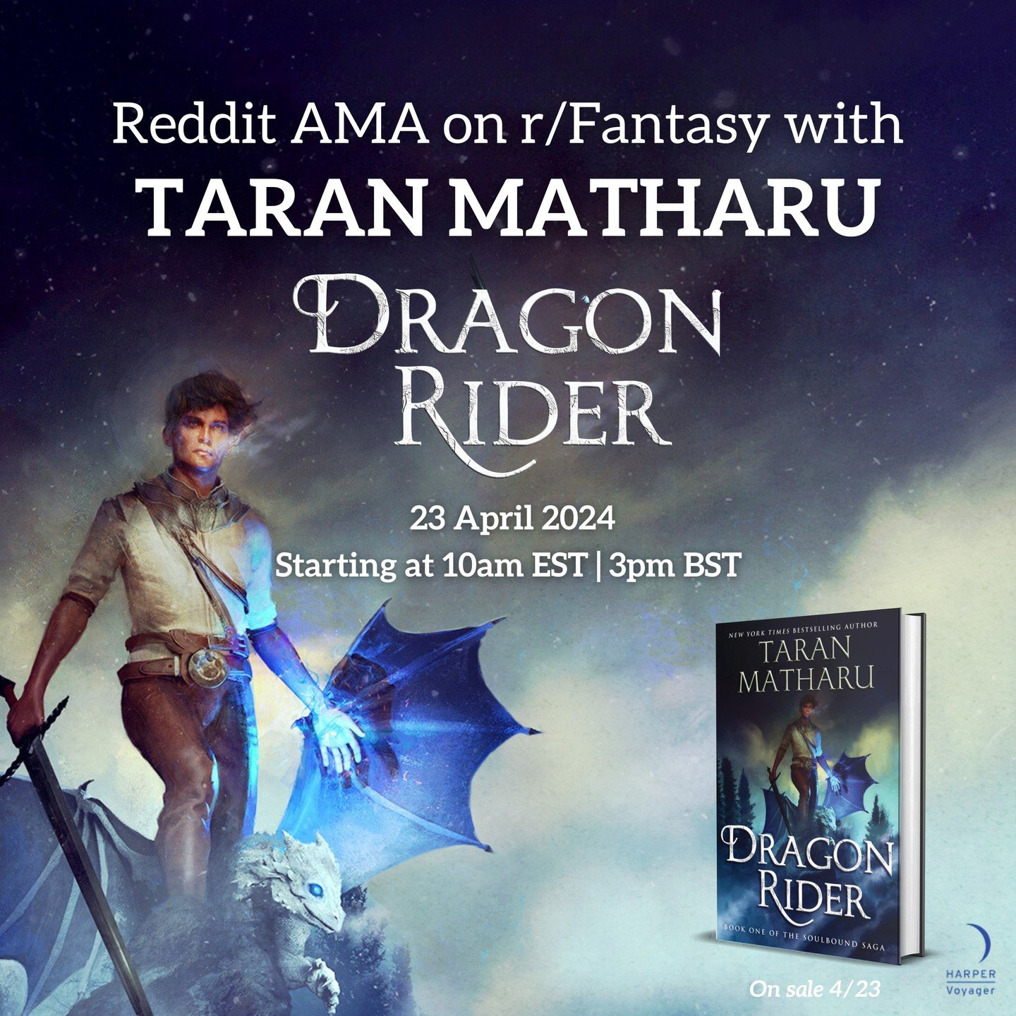 Come join me on r/Fantasy tomorrow! Hope to see you there :-).