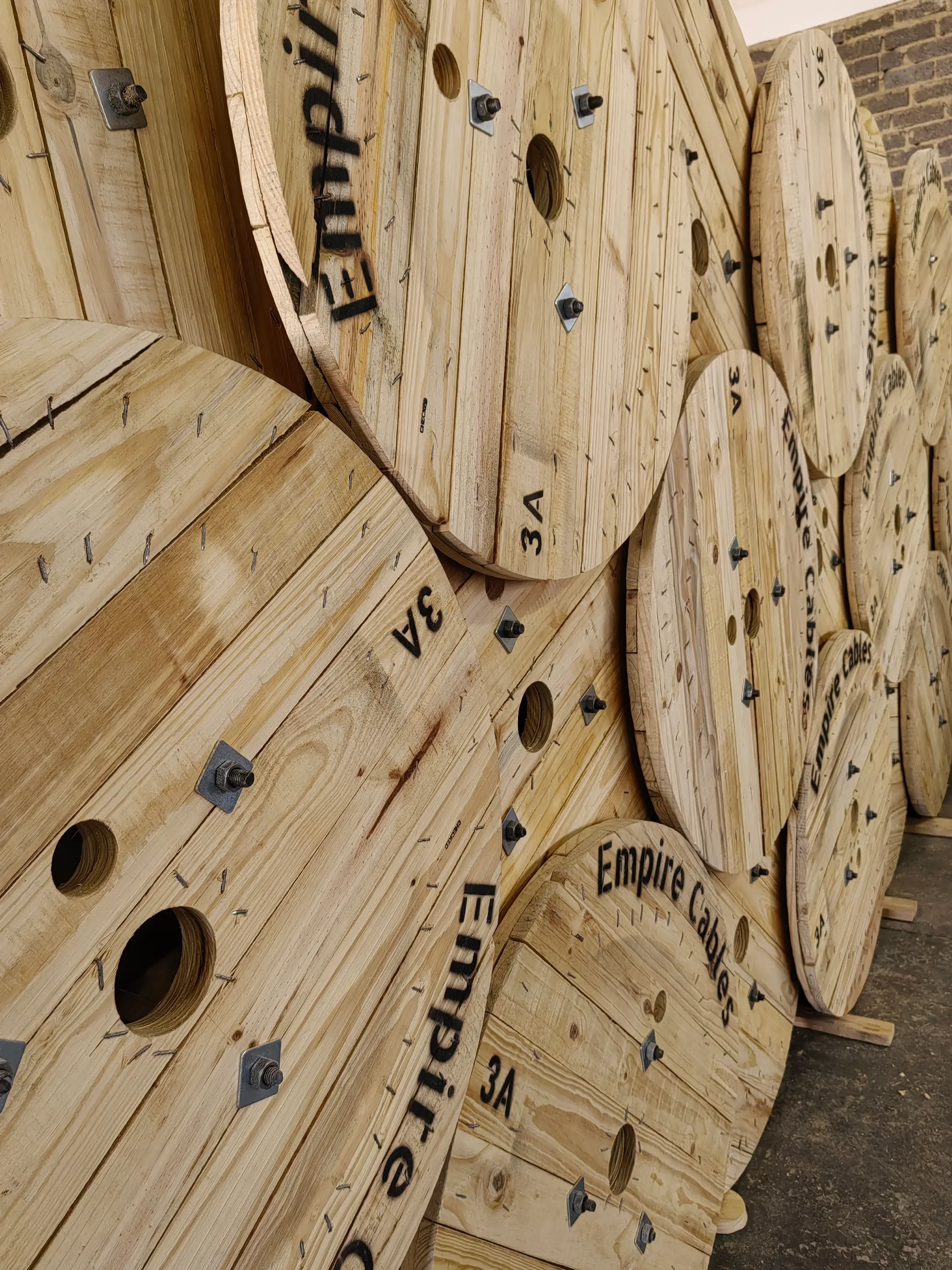 branded-wooden-cable-drum
