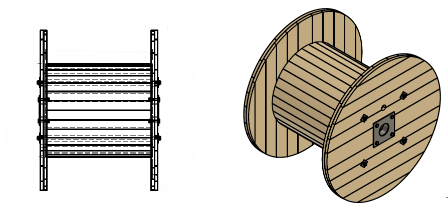 wooden-cable-drum-drawing