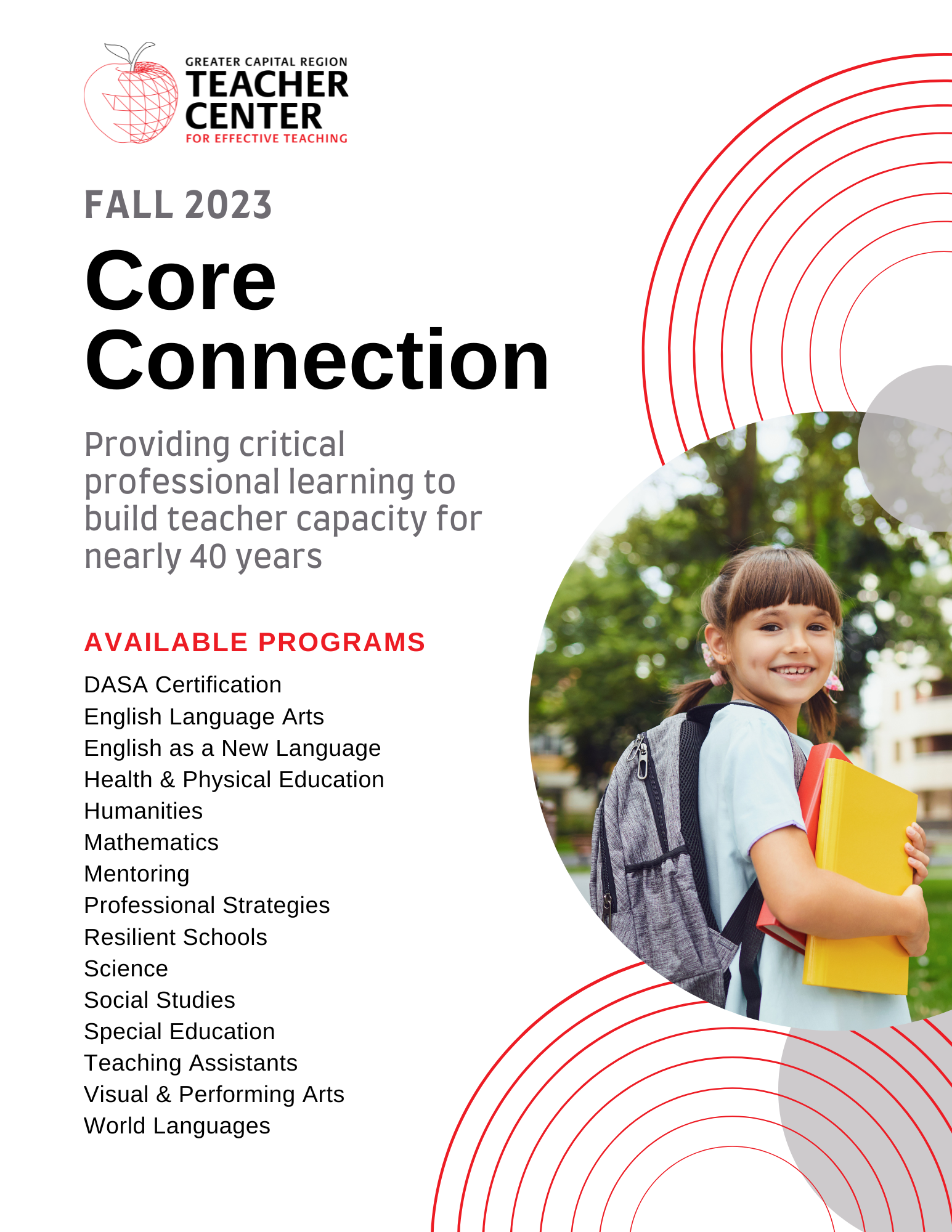 The Greater Capital Region Teacher Center Releases the Core Connection Course Catalog