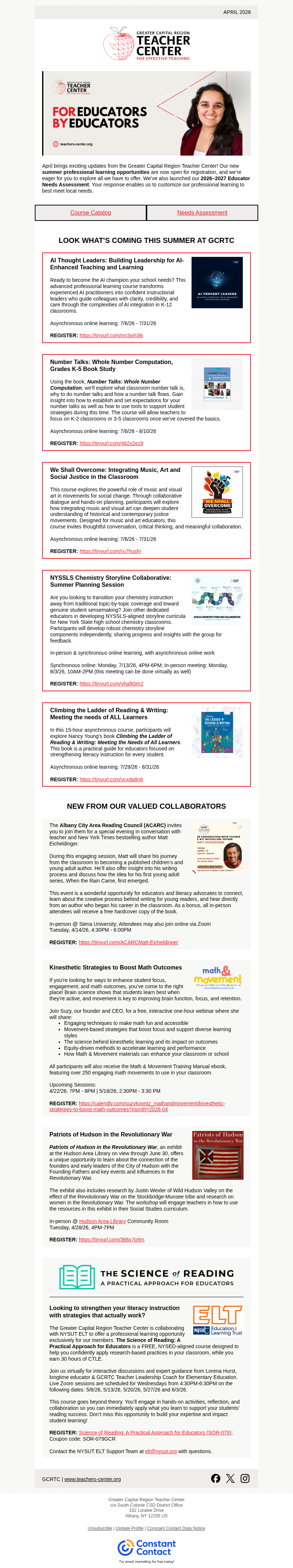 GCRTC Monthly - April 2026