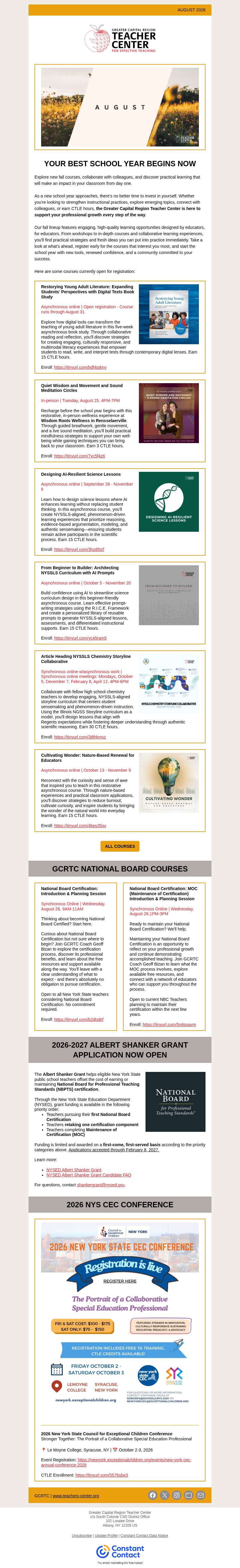 GCRTC Monthly - August 2026