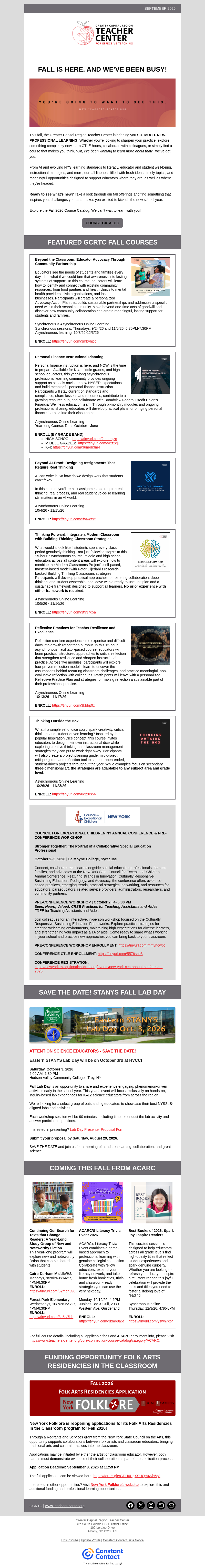 GCRTC Monthly - September 2026