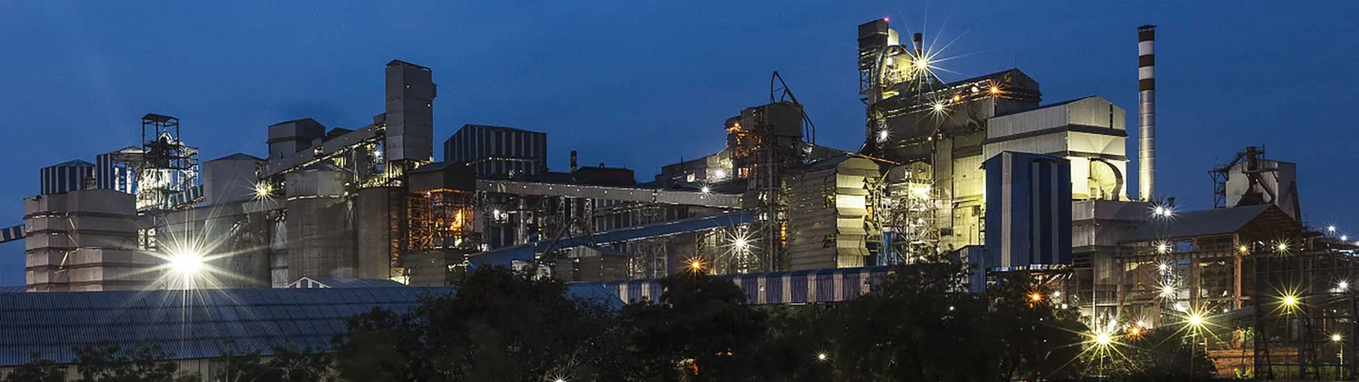 Ramco Ramasamy Raja Nagar Plant in Tamil Nadu, India at night
