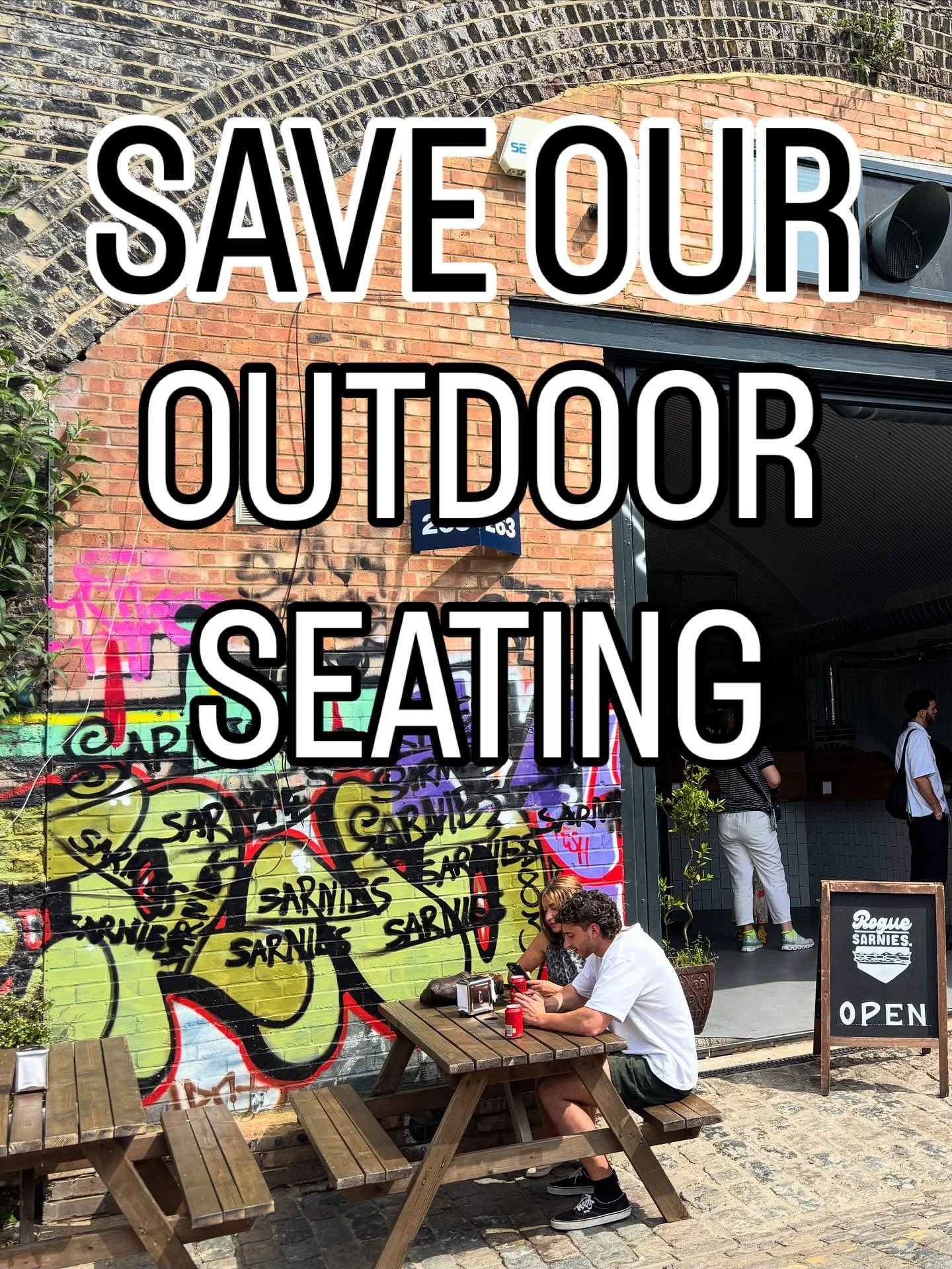 Tower Hamlets has ordered the removal of all outdoor tables &amp; chairs from Poyser Street on 7th April, putting a thriving community of independent businesses at risk. 

Al fresco dining is not a luxury - it is a lifeline for independent hospitalit
