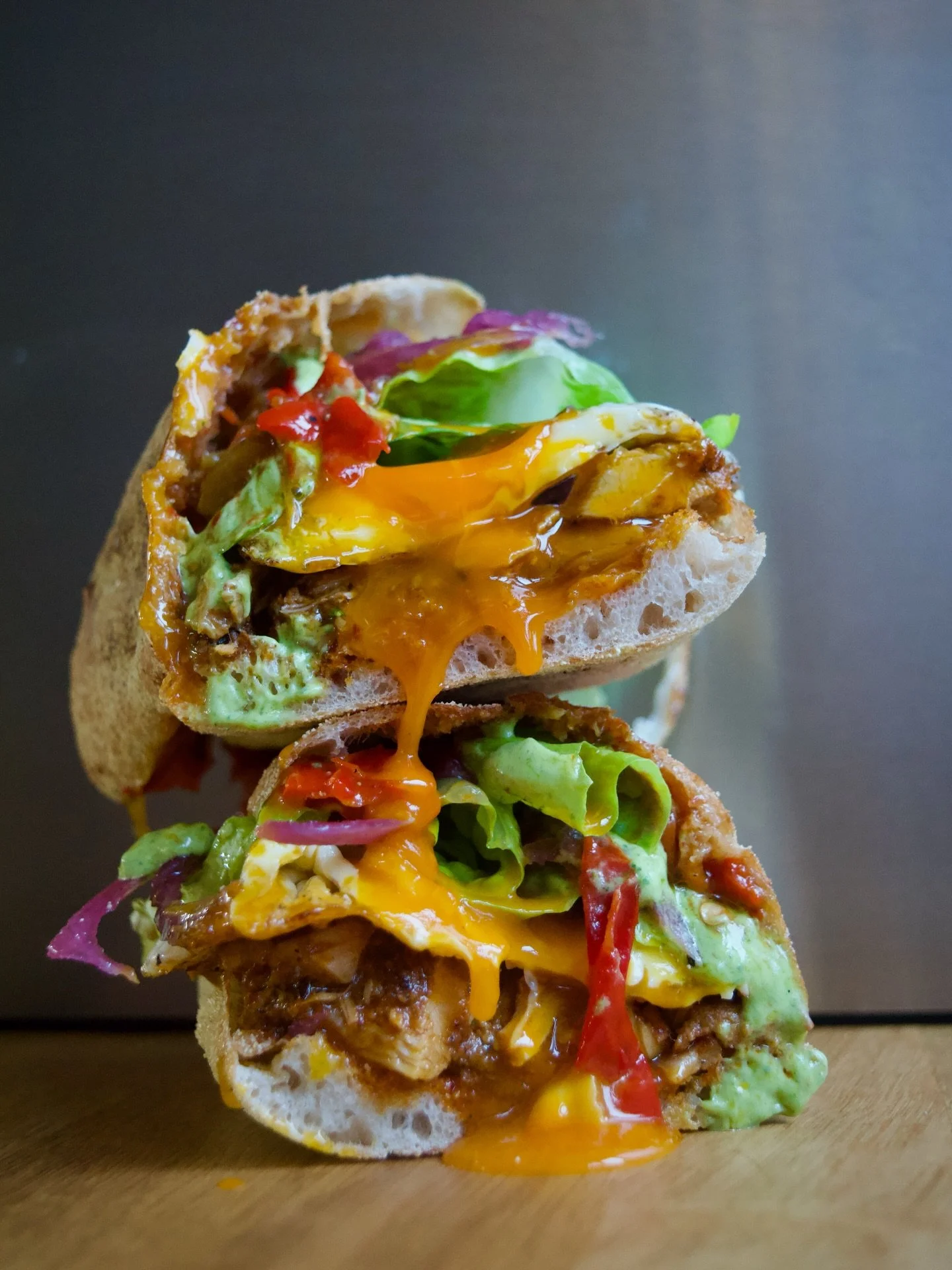 PIRI BREAKFAST CLUB.

Spicy wood-fired peri peri chicken thigh, two fried St Ewe eggs with proper runny yolks, roasted peppers, gem lettuce, herby mayo, pickled onion, and matchstick fries.

A slightly lighter, spicier start to your day compared to i