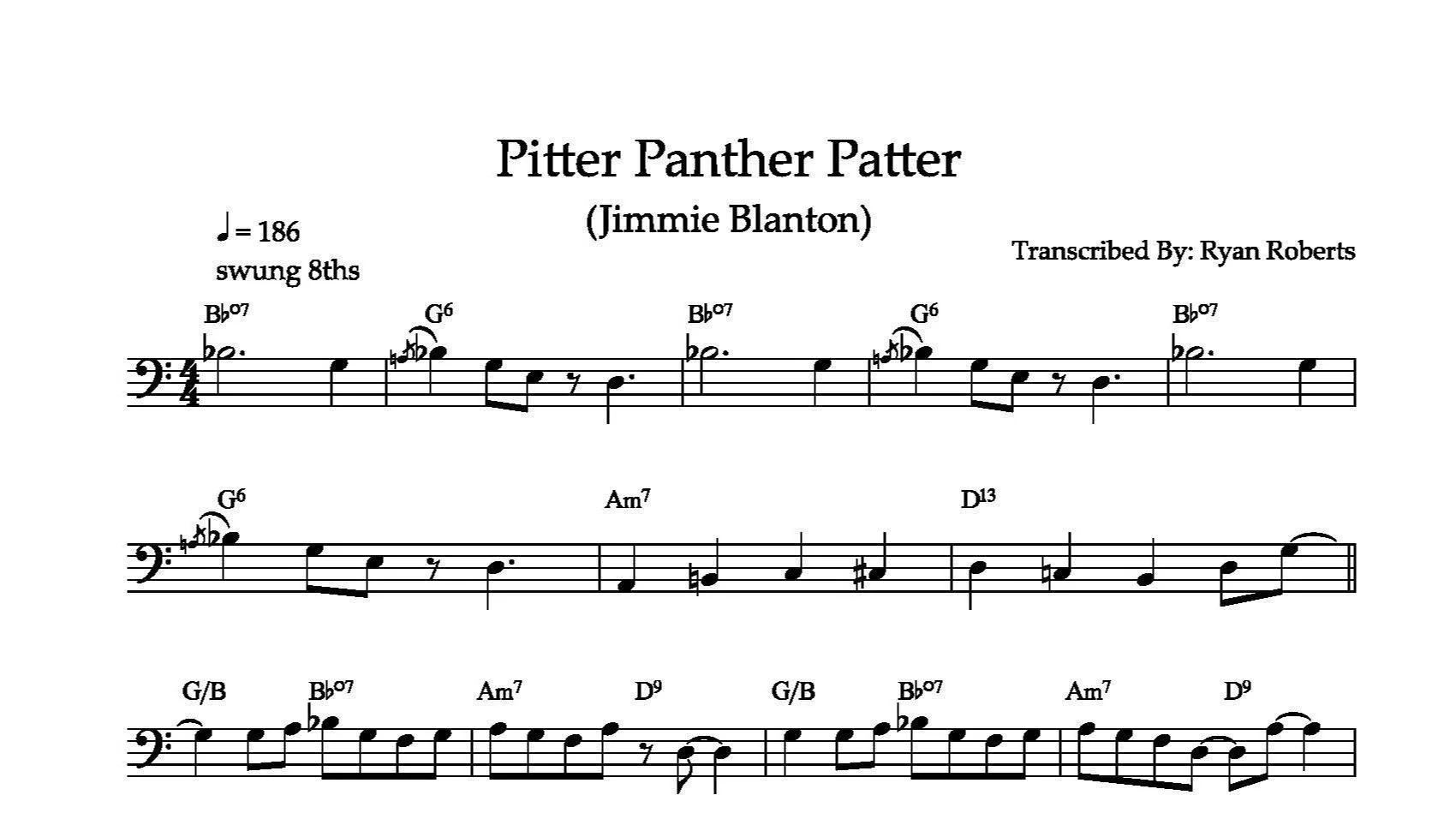 Jimmie Blanton "Pitter, Panther, Patter"