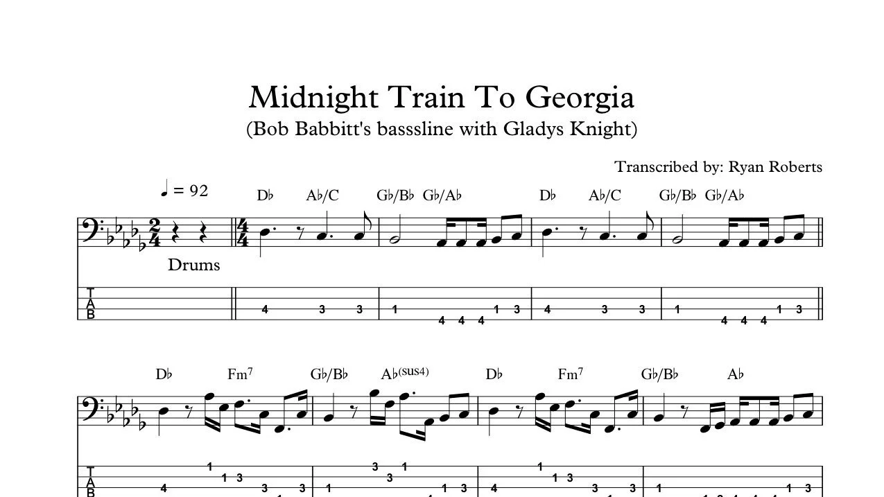 Bob Babbitt - Midnight Train to Georgia