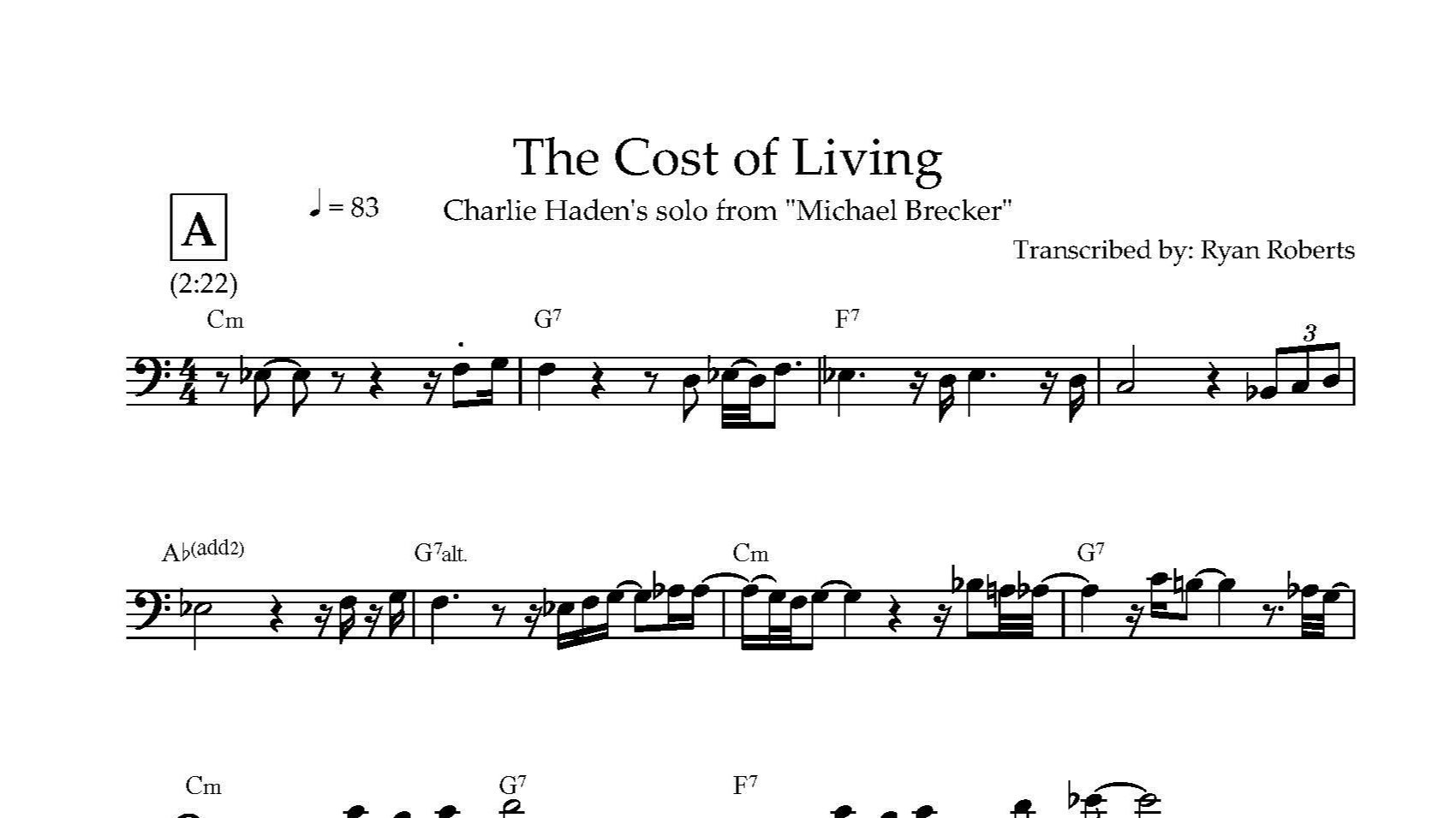 Charlie Haden - "The Cost of Living"