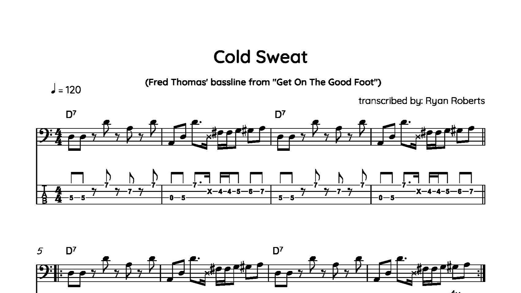 Fred Thomas - "Cold Sweat"