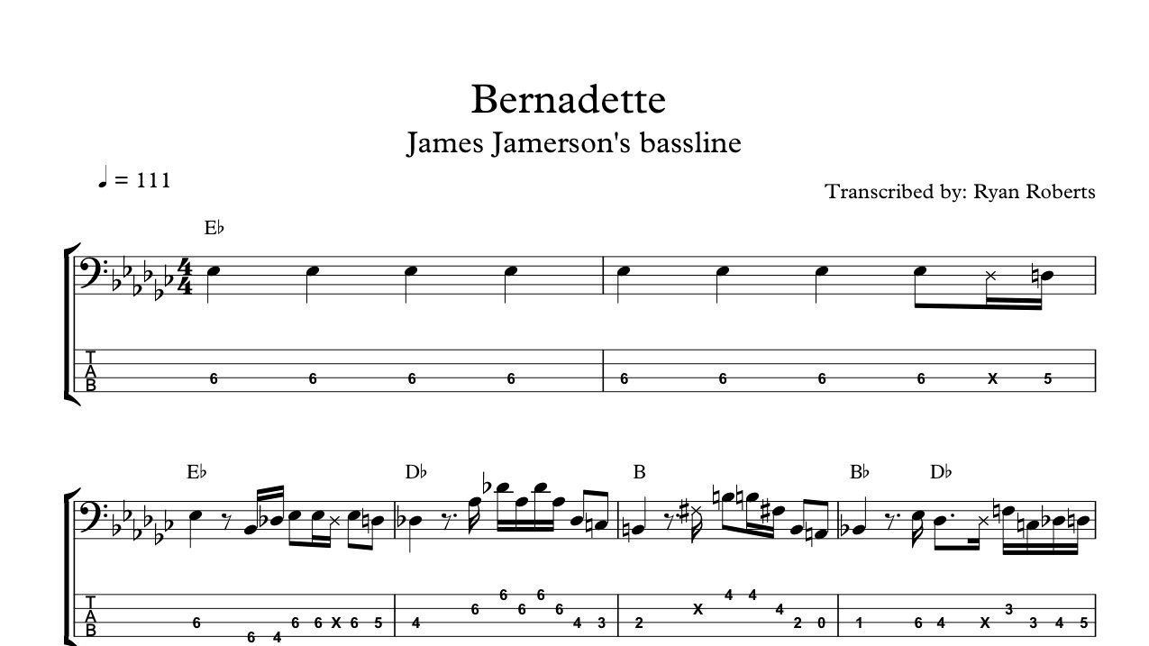 James Jamerson - "Bernadette"