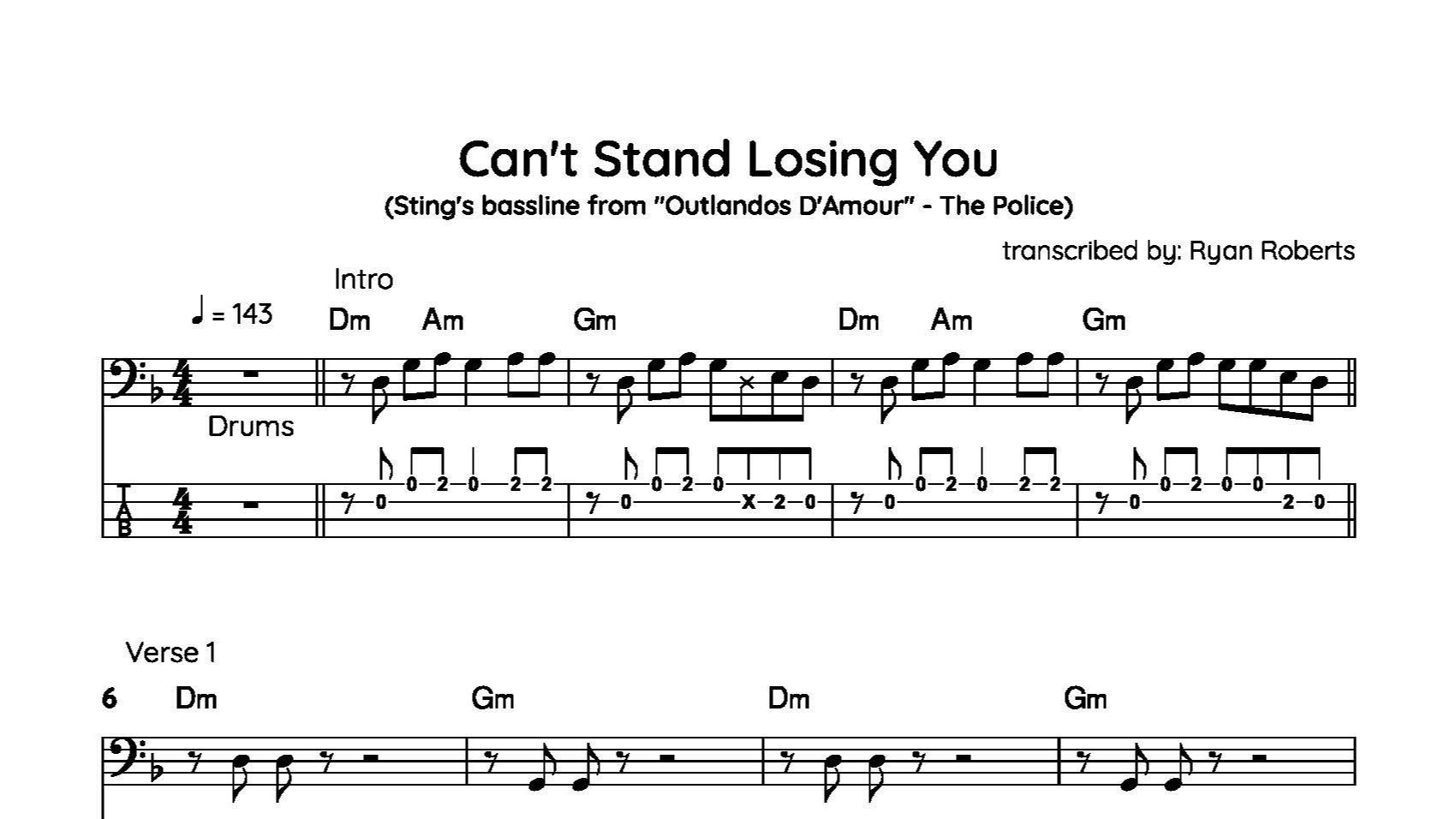 Sting - "Can't Stand Losing You"