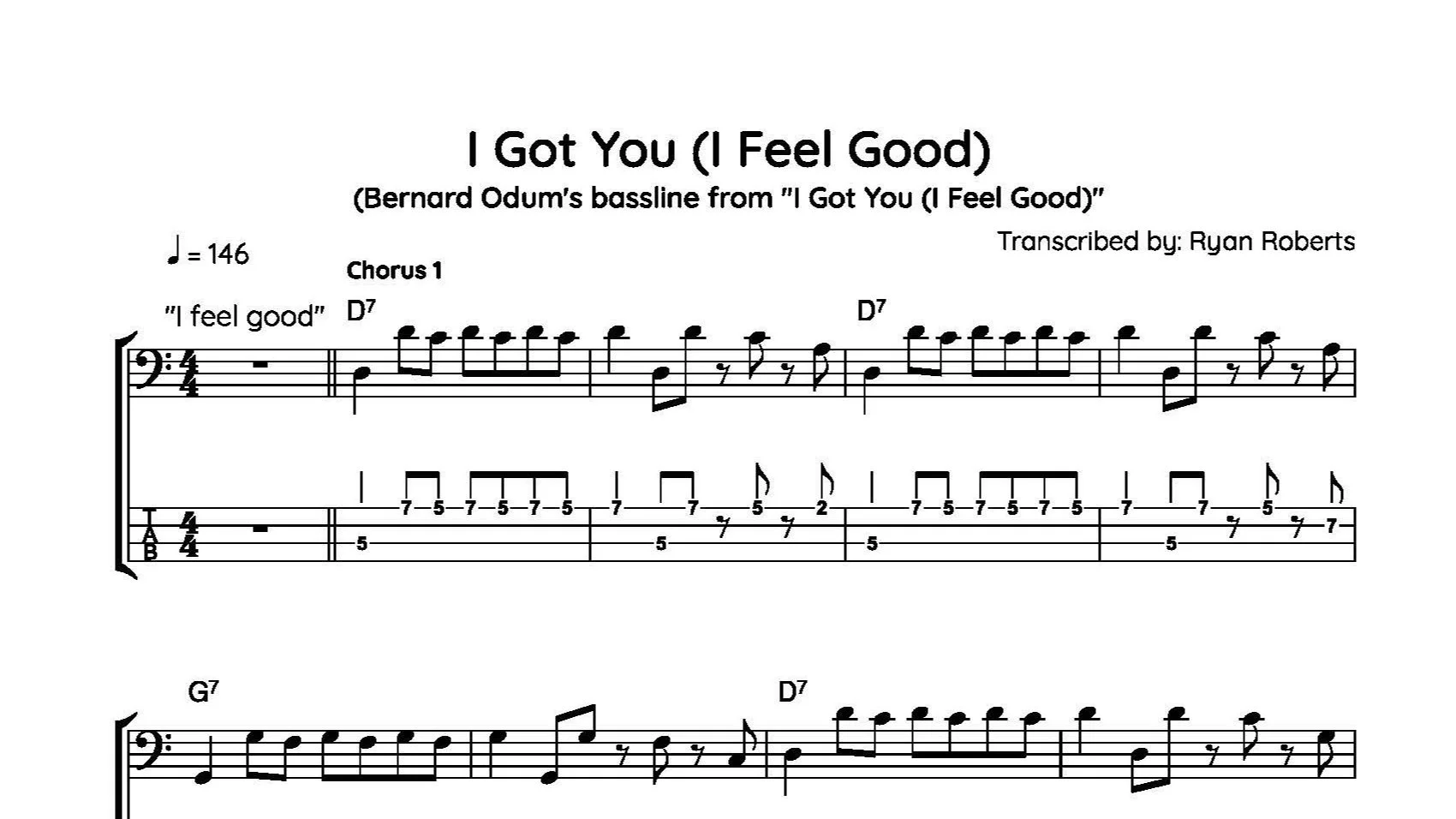 Bernard Odum - "I Got You (I Feel Good)