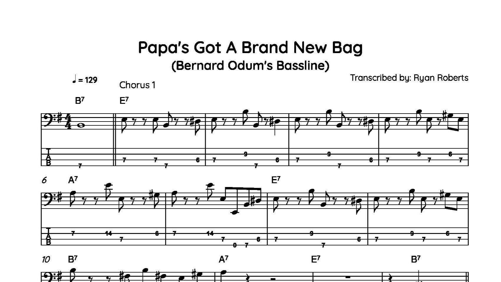 Papa's Got A Brand New Bag - Bernard Odum