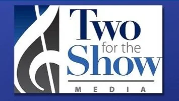 Logo for Two for the Show Media featuring a musical note design and the text 'Two for the Show Media'