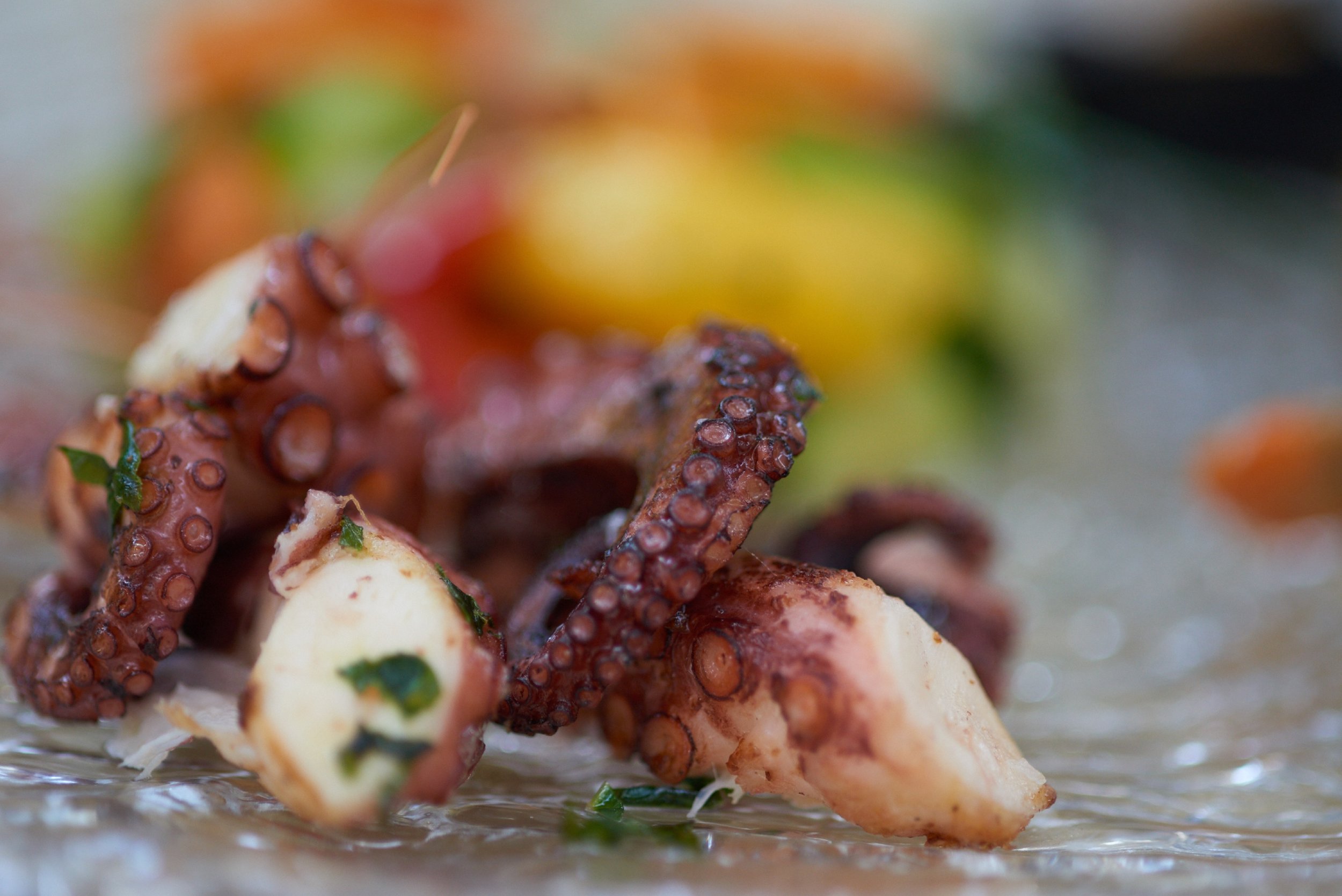 Steamed octopus