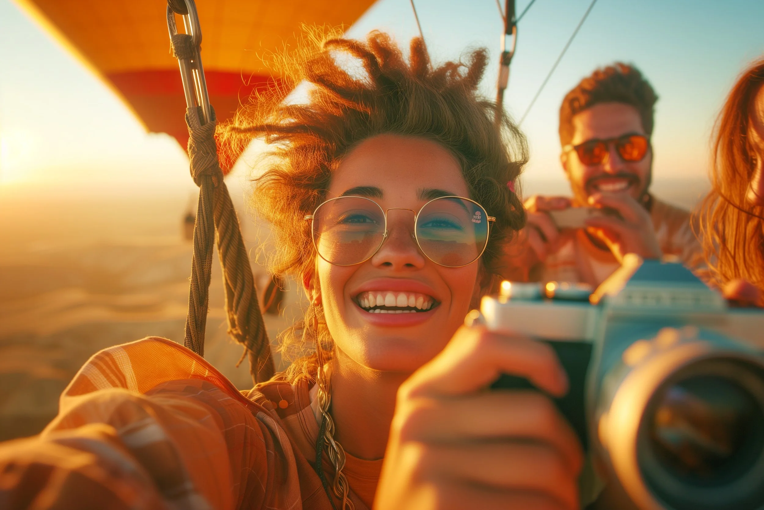 Short form video content balloon ride photo.