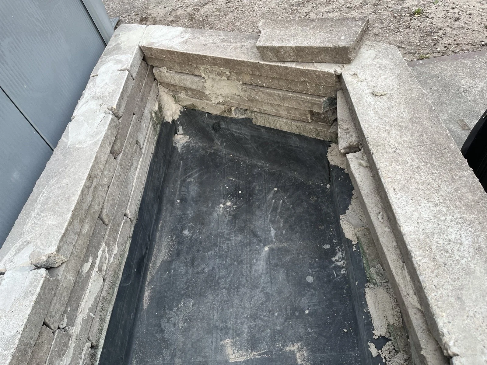 waterdicht waterreservoir met EPDM bekleed