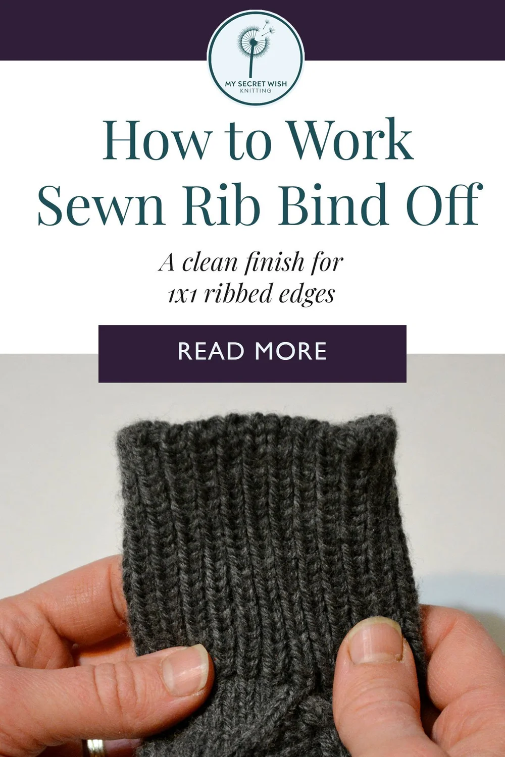 Sewn Rib Bind Off — My Secret Wish Knitting