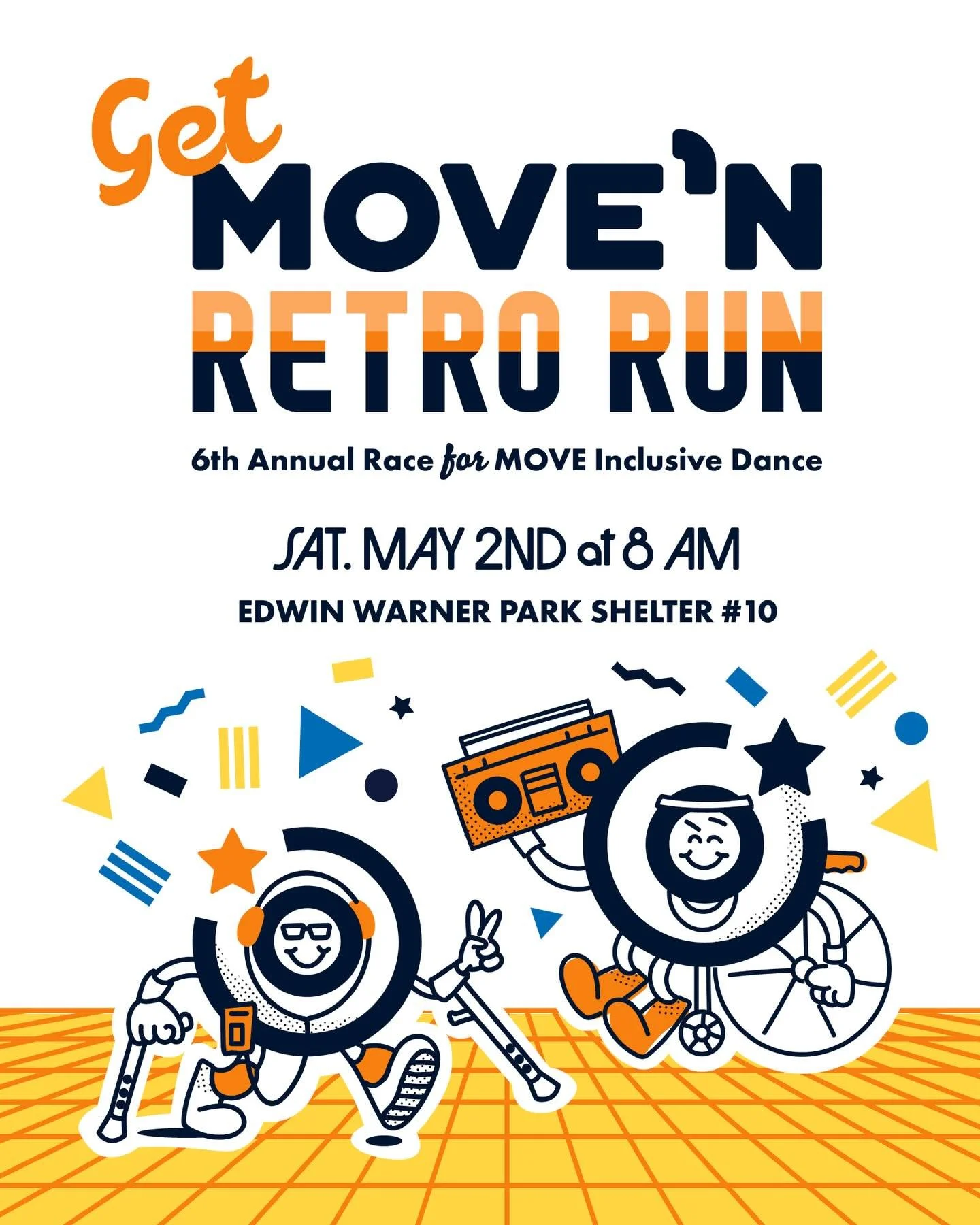 Lace up and turn back time at the Get MOVE&rsquo;n 5K Retro Run &mdash; A Dash Through the Decades! From disco vibes to throwback hits, this high-energy, family-friendly run/walk celebrates movement, music, and community in true retro style. Whether 