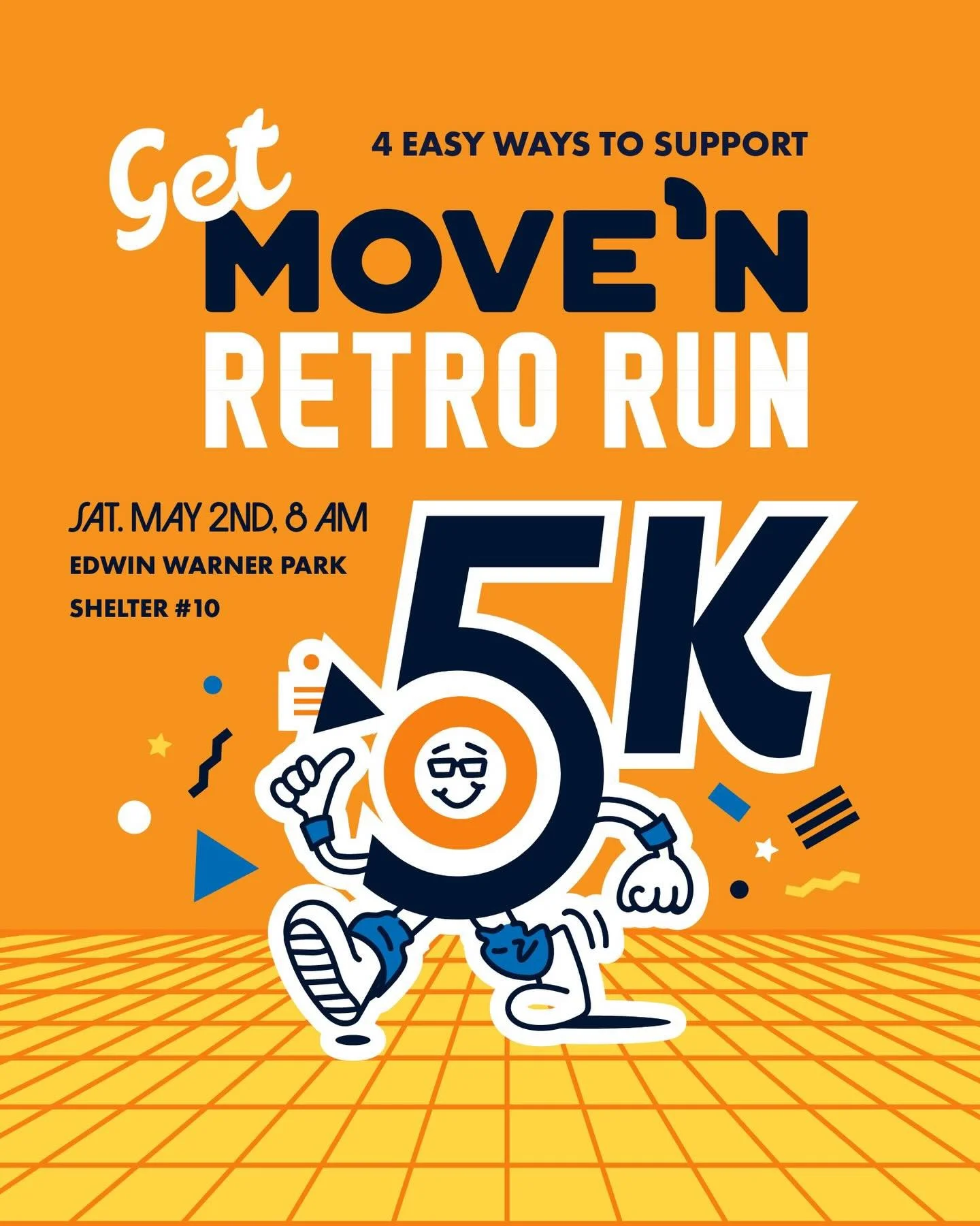 The countdown is on! ⏱️ 

Just one month until the Get MOVE&rsquo;n 5K Retro Run! 

Join the fun, cheer, or give to help us meet our goal!