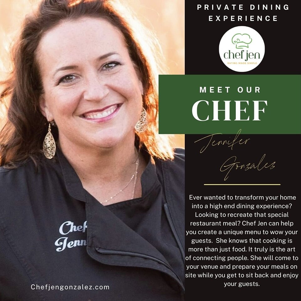 Let Chef Jen help you take your next event to the next level! #chefjengonzalez #privatediningexperience