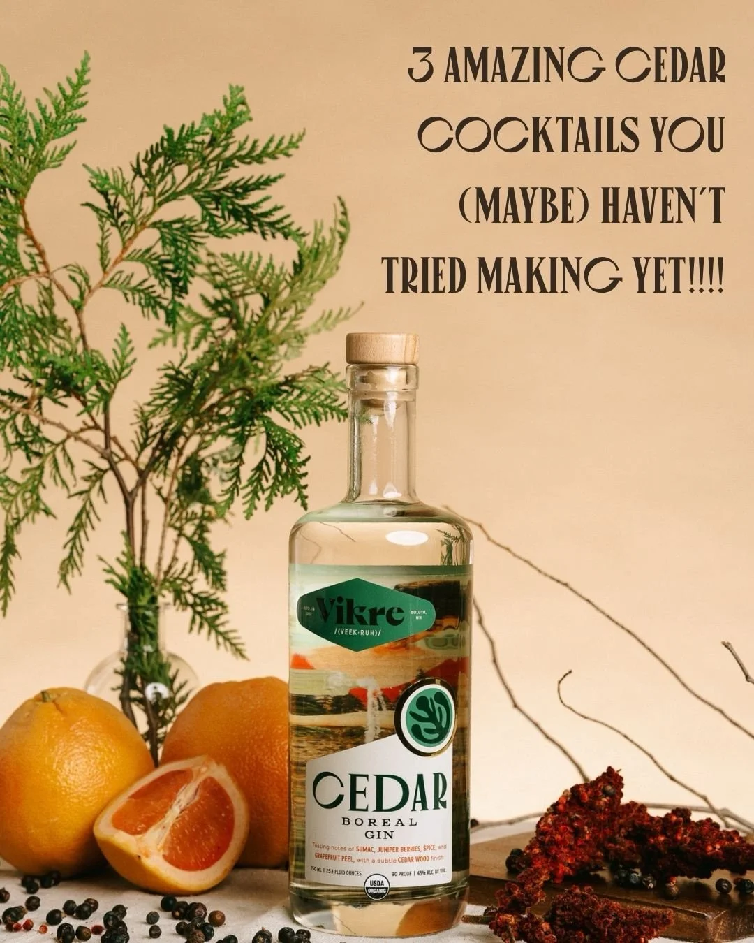 A Negroni may be Cedar&rsquo;s signature (or a Cedar and cider, yum!), but Cedar Gin has endless depths for delicious cocktails. Here are three more offbeat recipes for you to try? The only question is which to try first?!? (I have to make a shameles