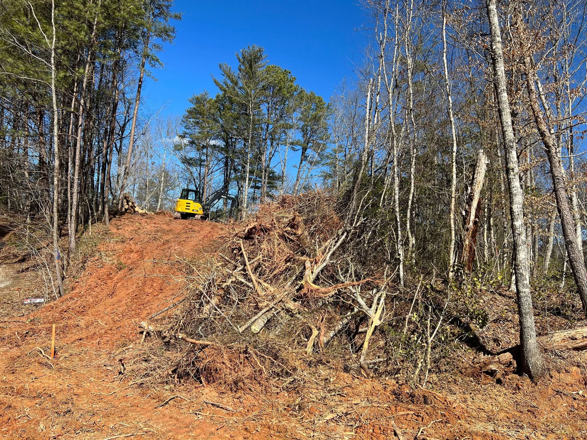 Land Clearing with tree and stump removal, site preparation for construction in Bryson City NC
