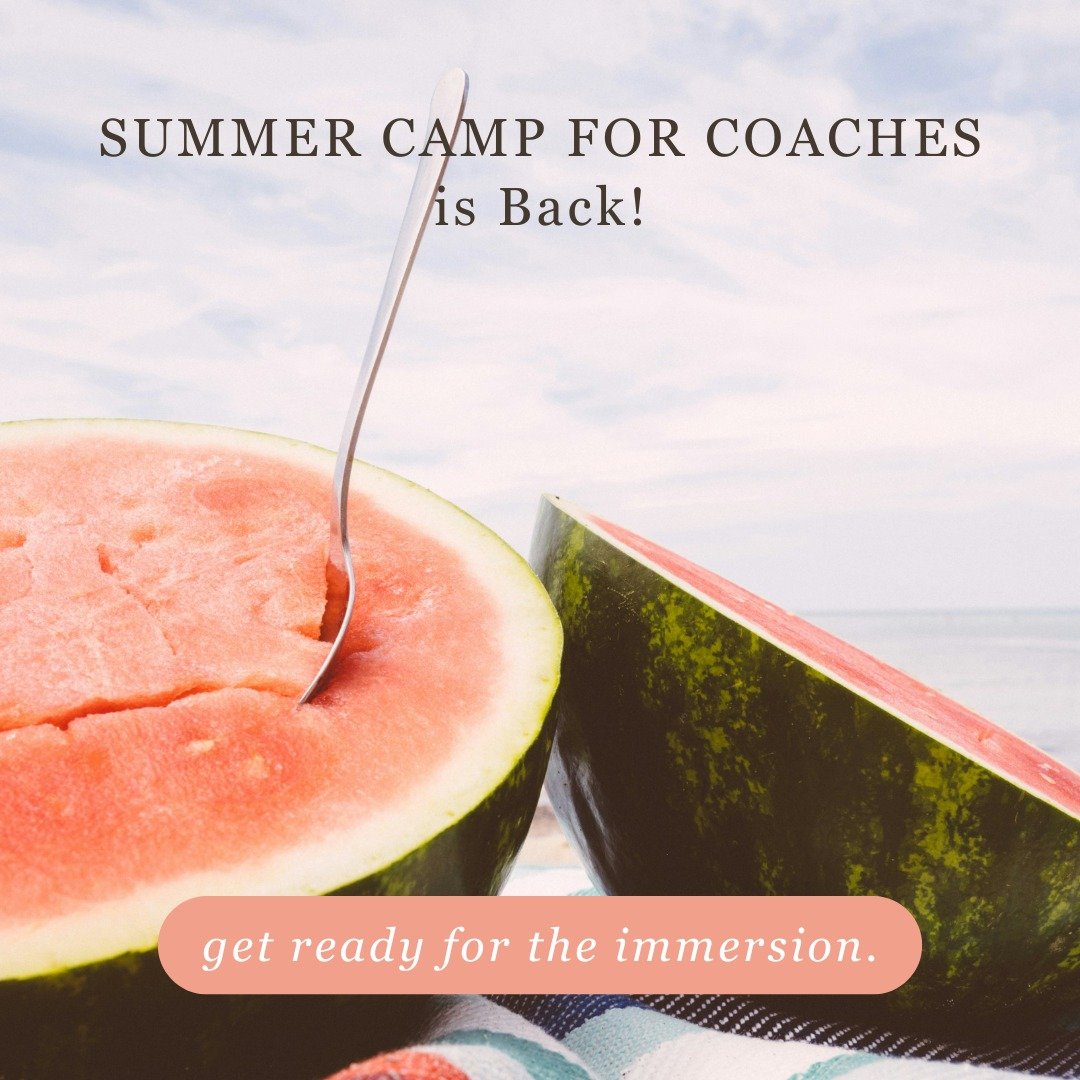 Coaches: Summer can be an incredible time to CREATE in your business.

Whether you want to:

🔸bill a certain amount of money (for a spectacular vacation perhaps!)
🔸design and lead a new workshop
🔸ignite your speaking career or writing practice
🔸p