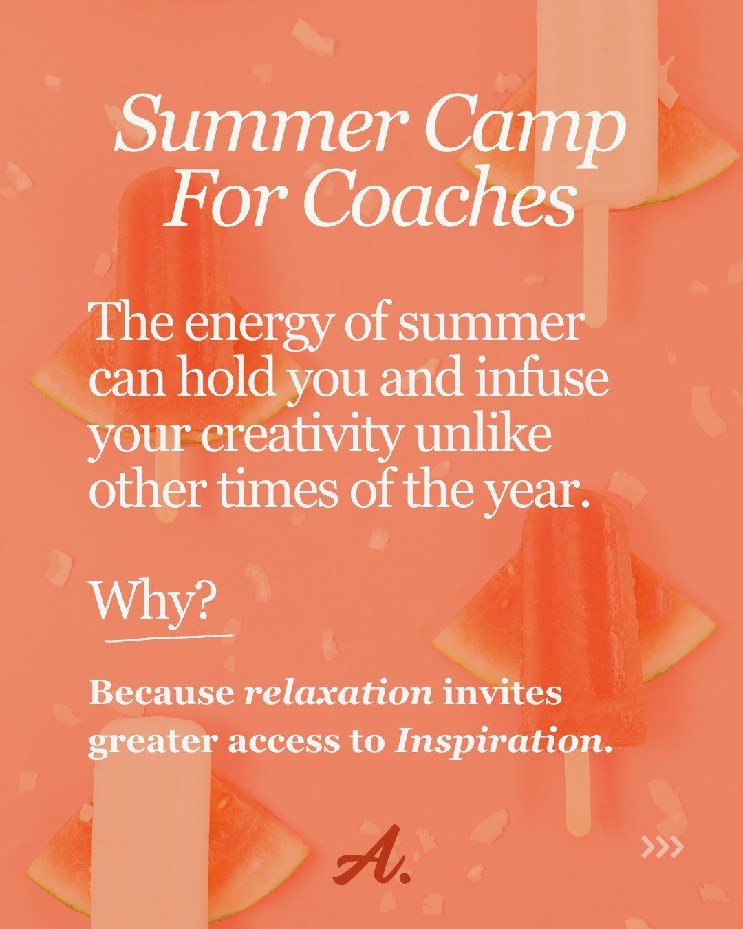 Big news! 📣 You're invited!

Imagine playing a fuller, wiser, more relaxed game in your coaching practice&mdash;one that&rsquo;s not only effective but also super fun! Summer Camp for Coaches is back, and it&rsquo;s better than ever.

If you believe